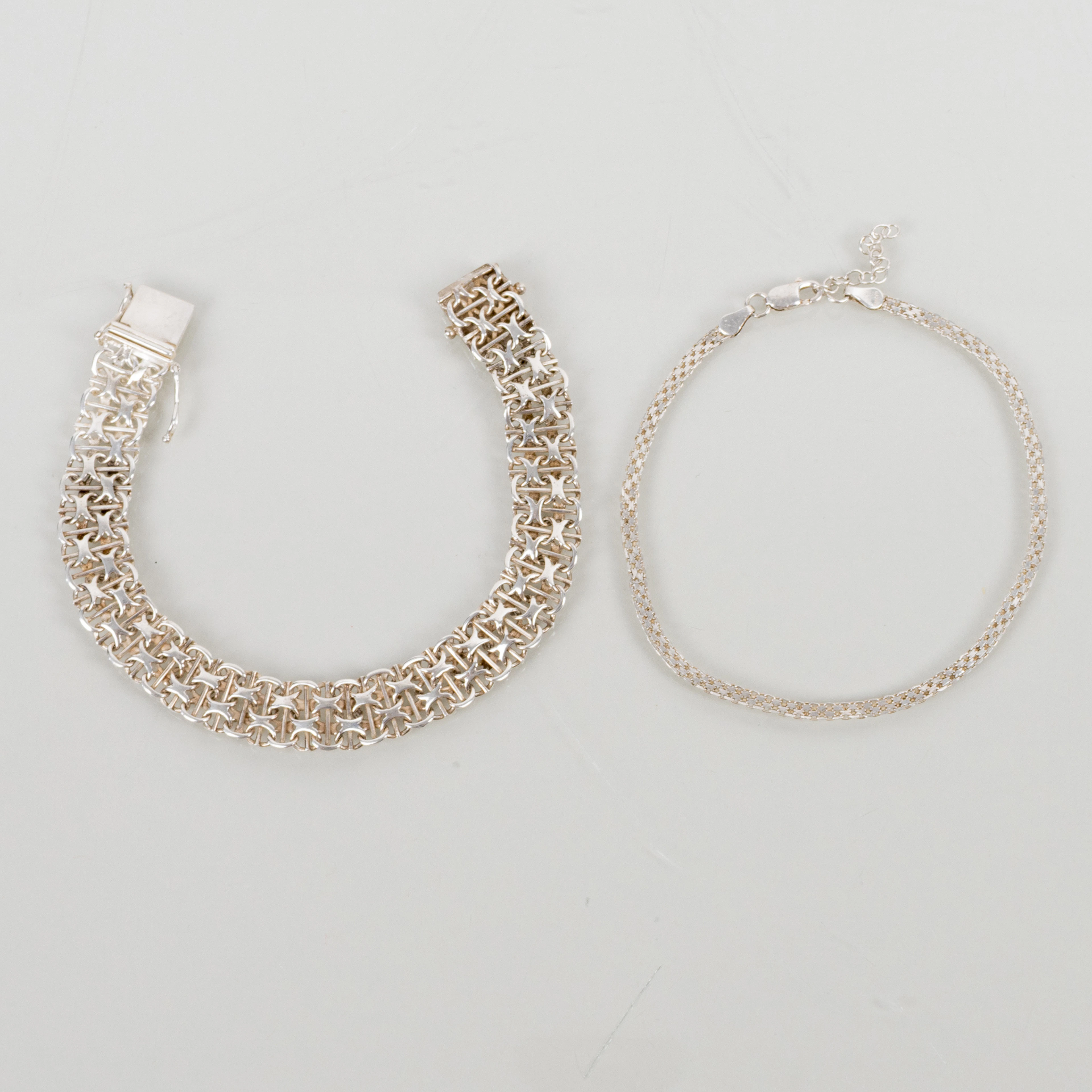 BRACCIALE, 2 pz, argento, peso circa 20 grammi