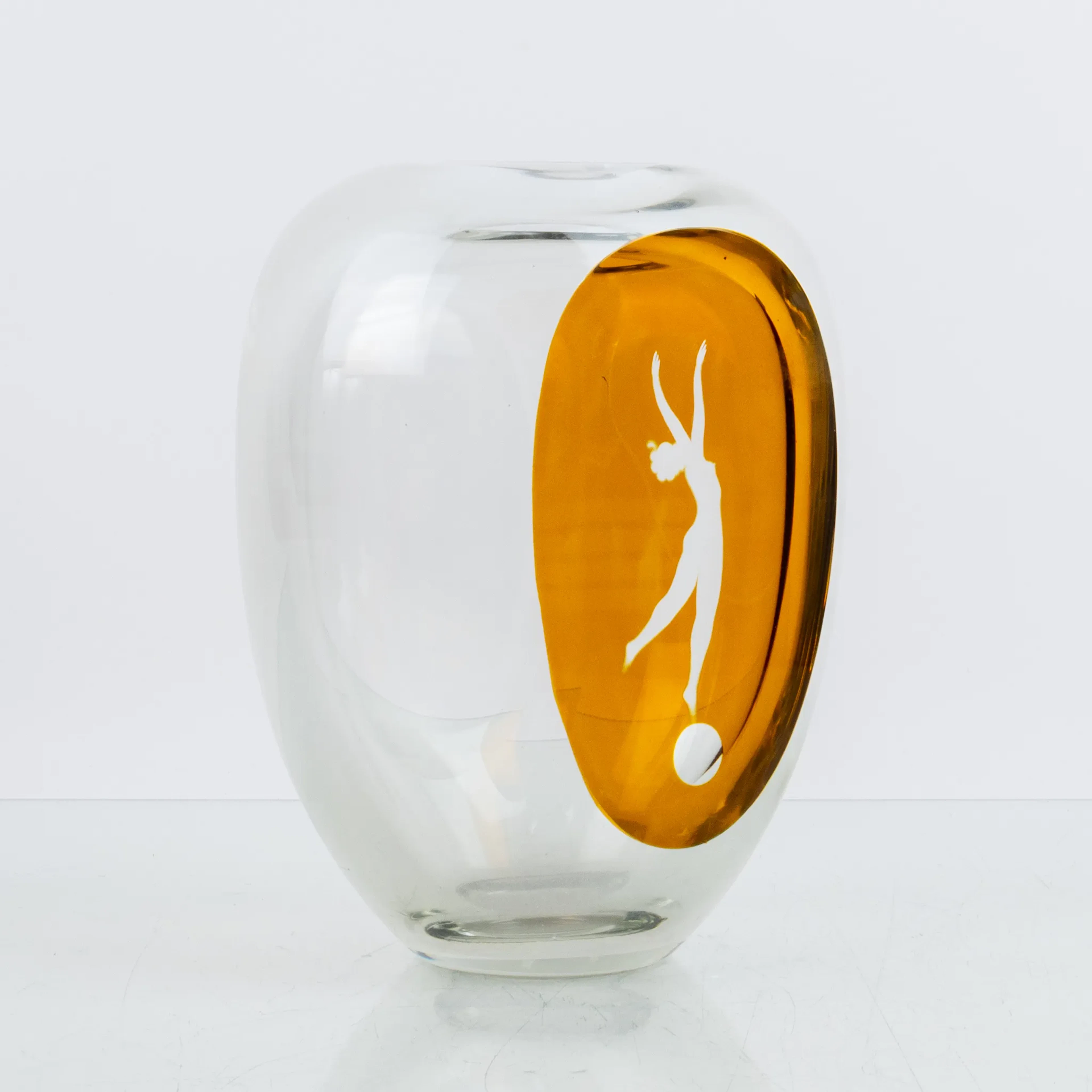 VASE, crystal, the first half of the 20th century