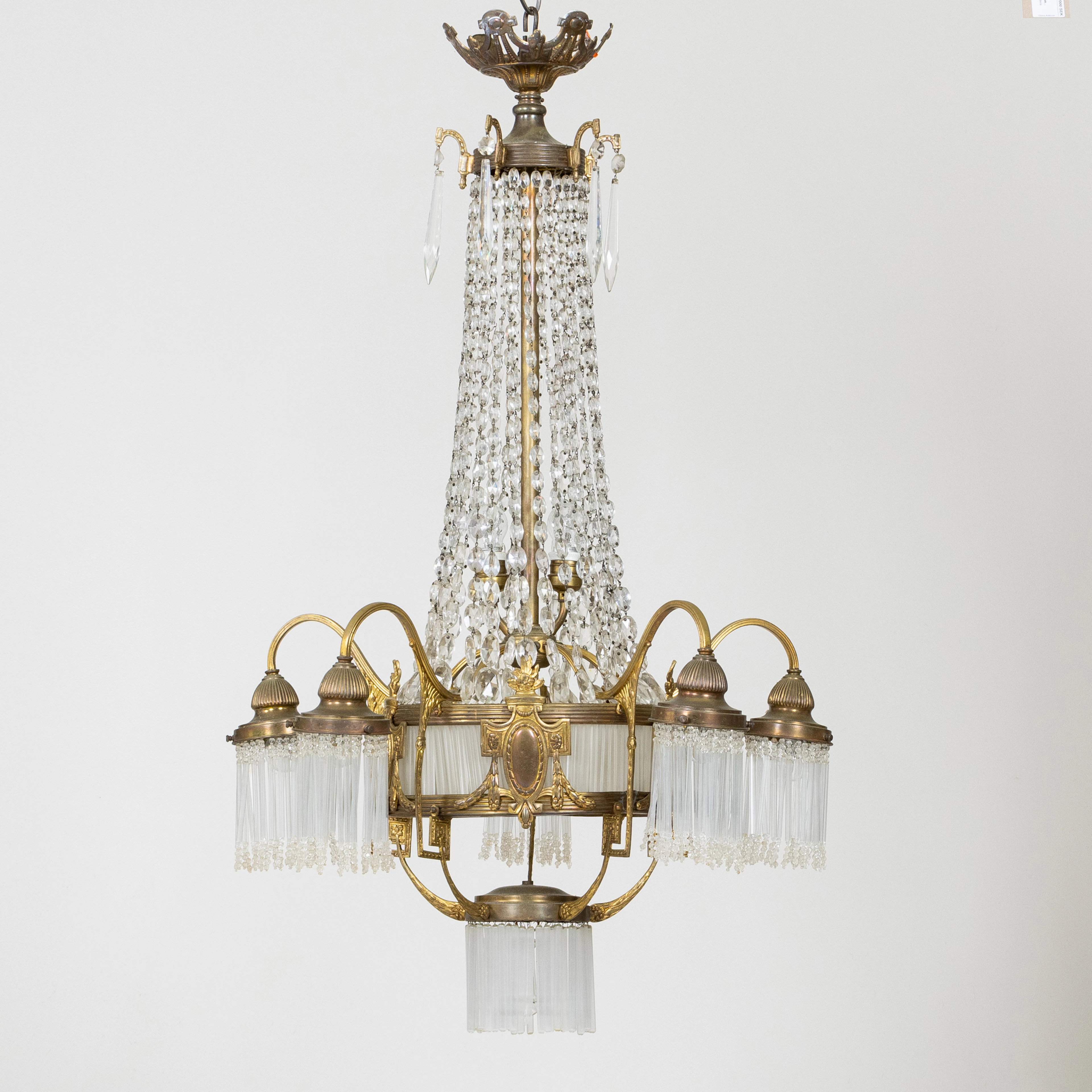 LAMPADARIO, ottone, intorno al cambio del secolo 1900