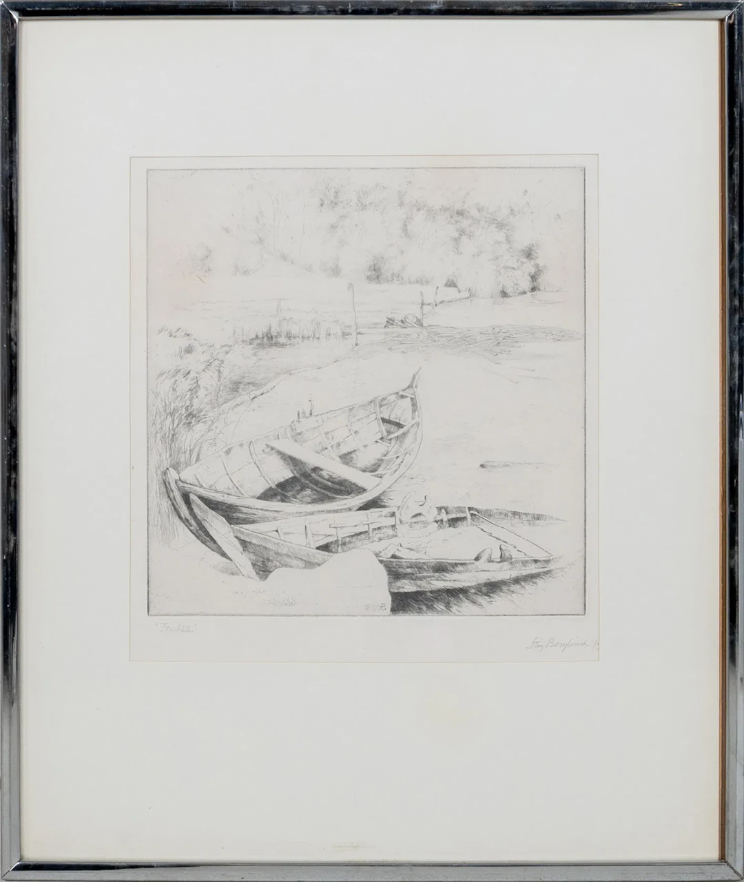 STIG BORGLIND (1892-1965), grabado, firmado, fechado en -19