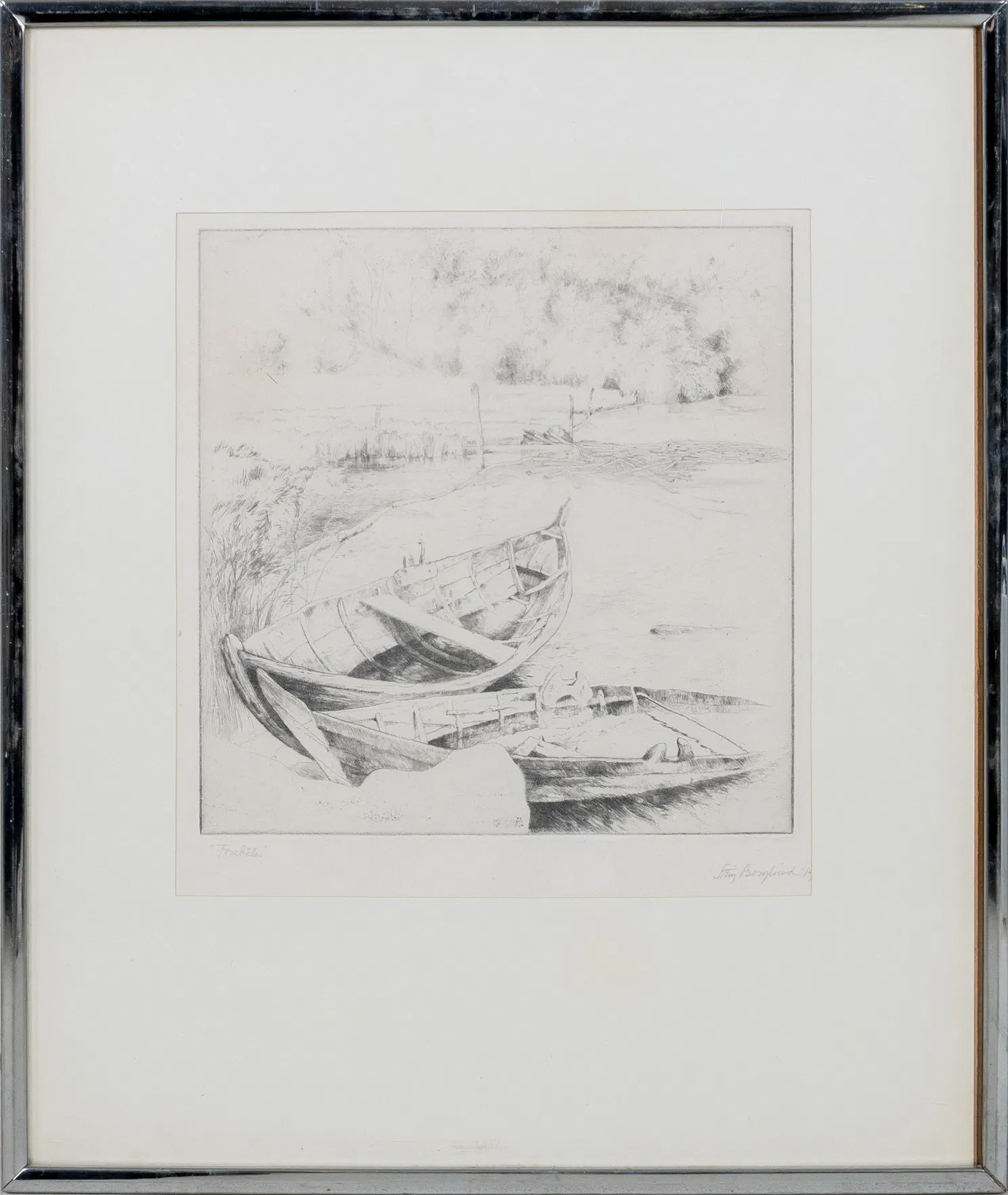 STIG BORGLIND (1892-1965), grabado, firmado, fechado en -19