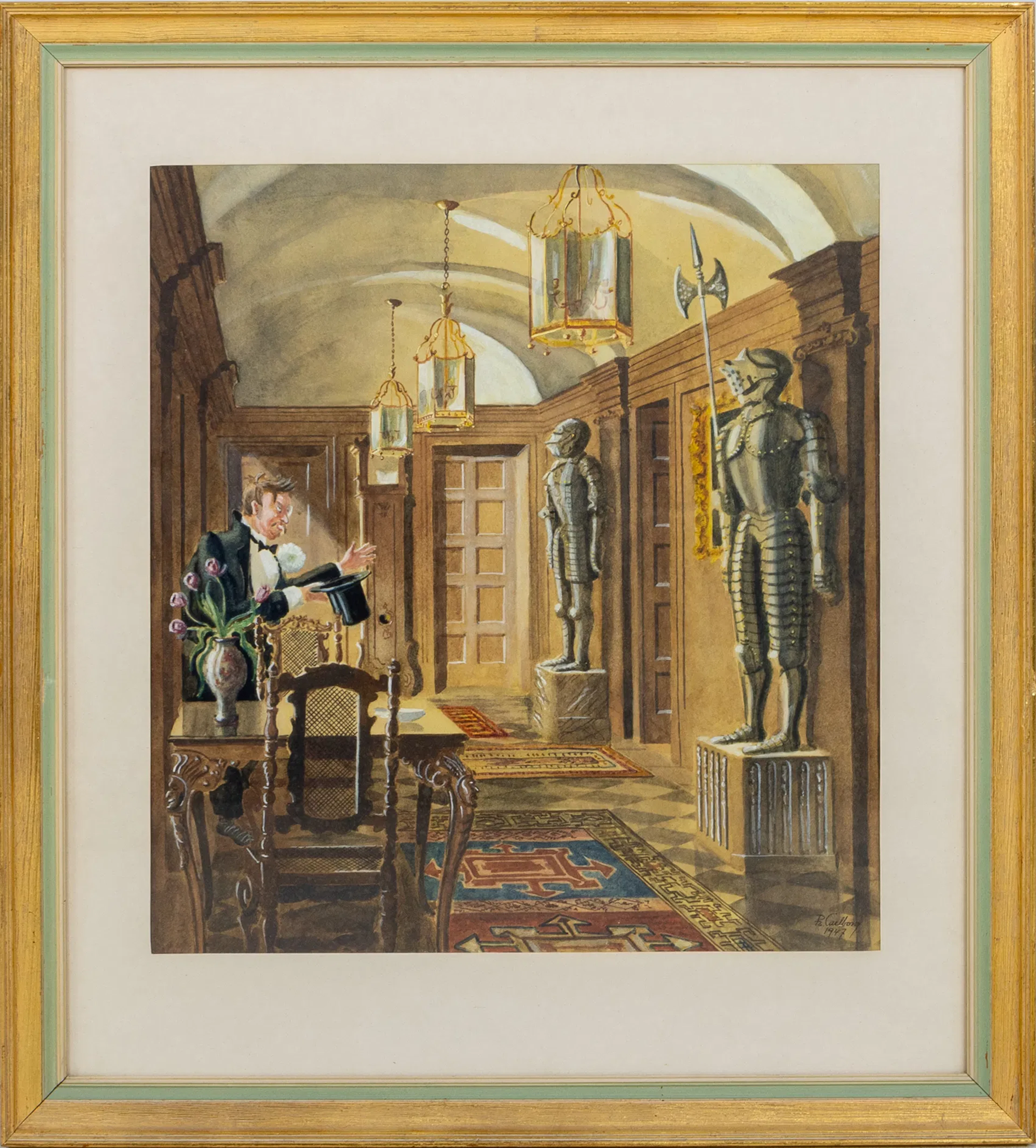 RUDOLF CARLBORG (1892-1963), acuarela, firmada y fechada en 1947