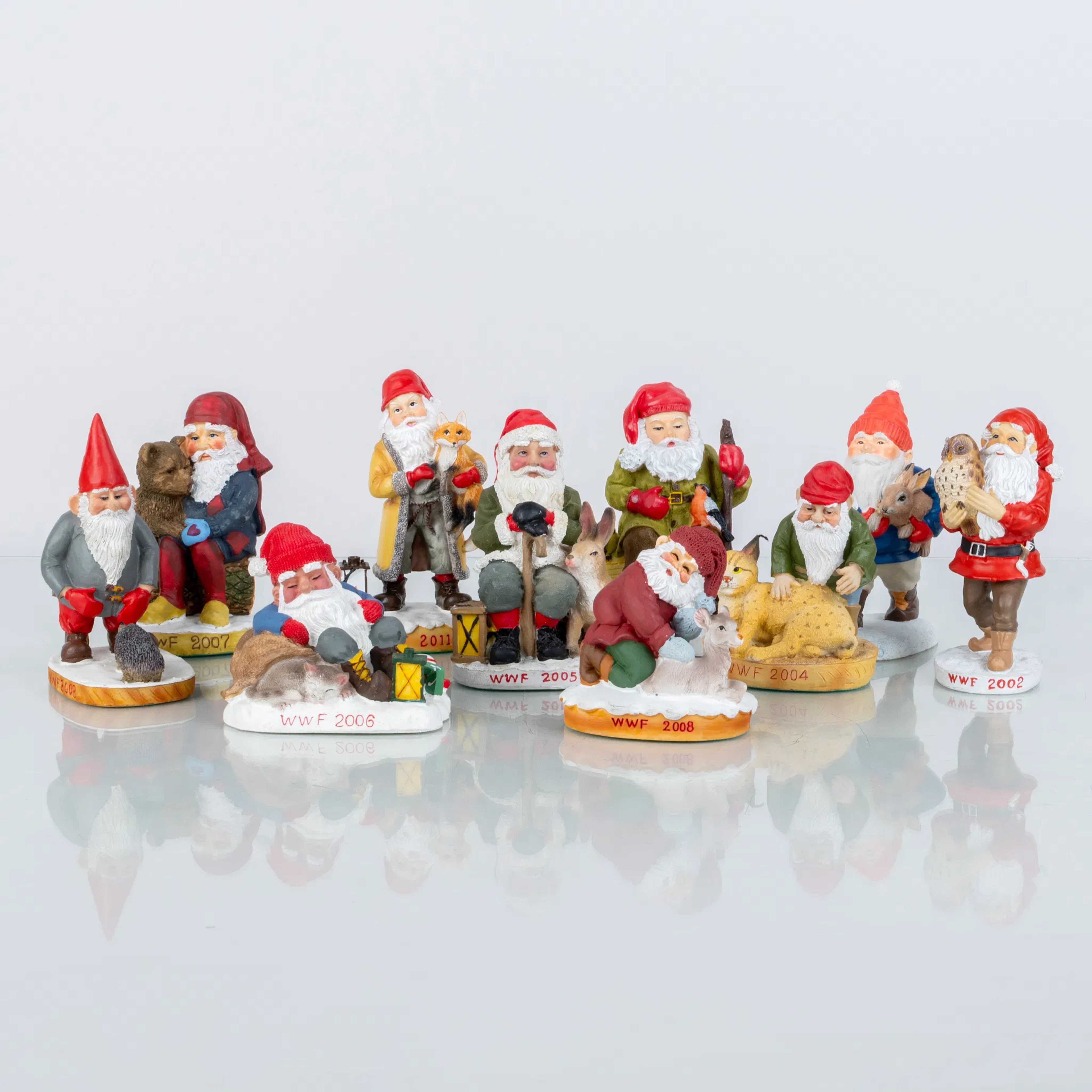 SANTAS, 10 pcs, art mass, WWF, 2000s