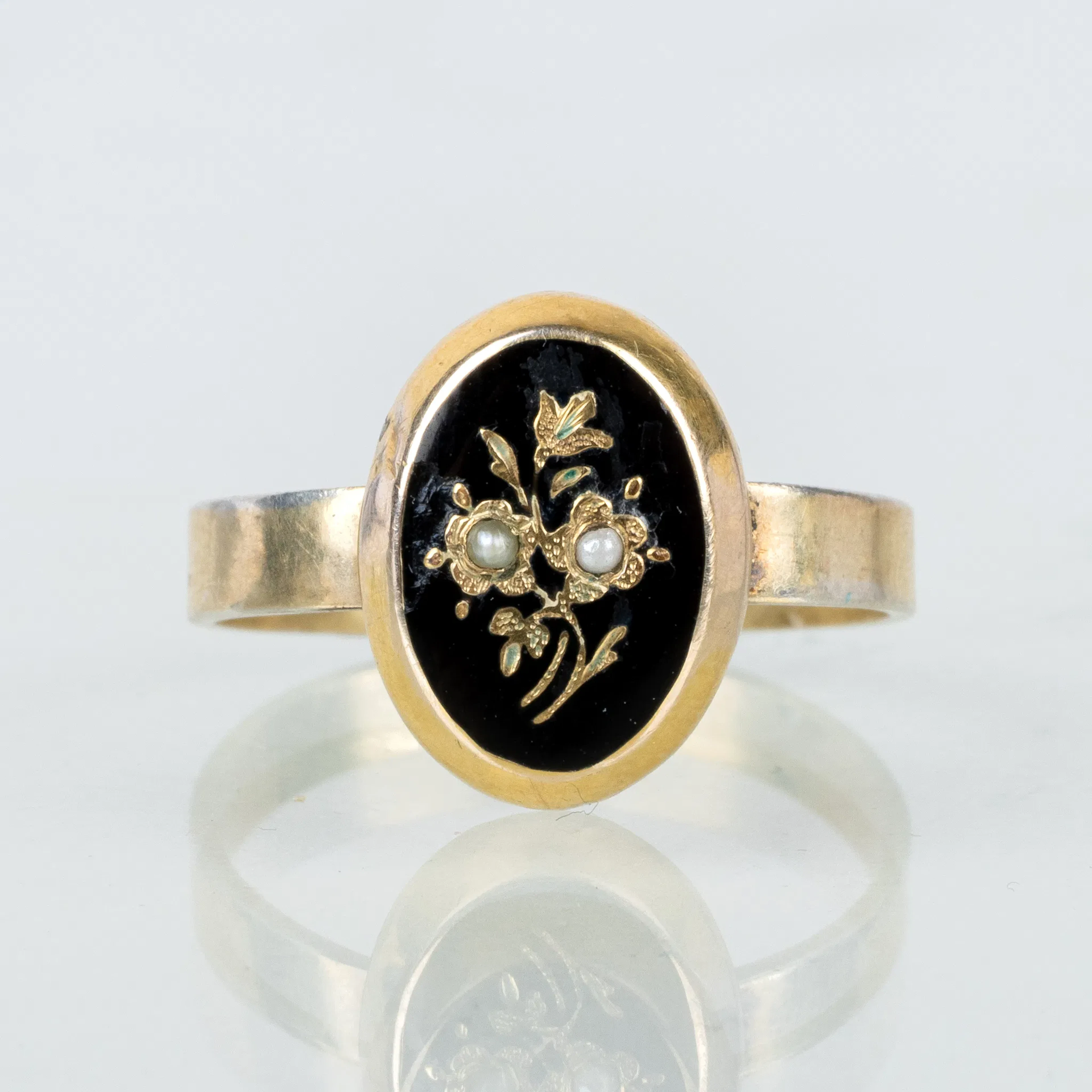 RING, 18k und vergoldetes Silber, 1800er/1900er Jahre