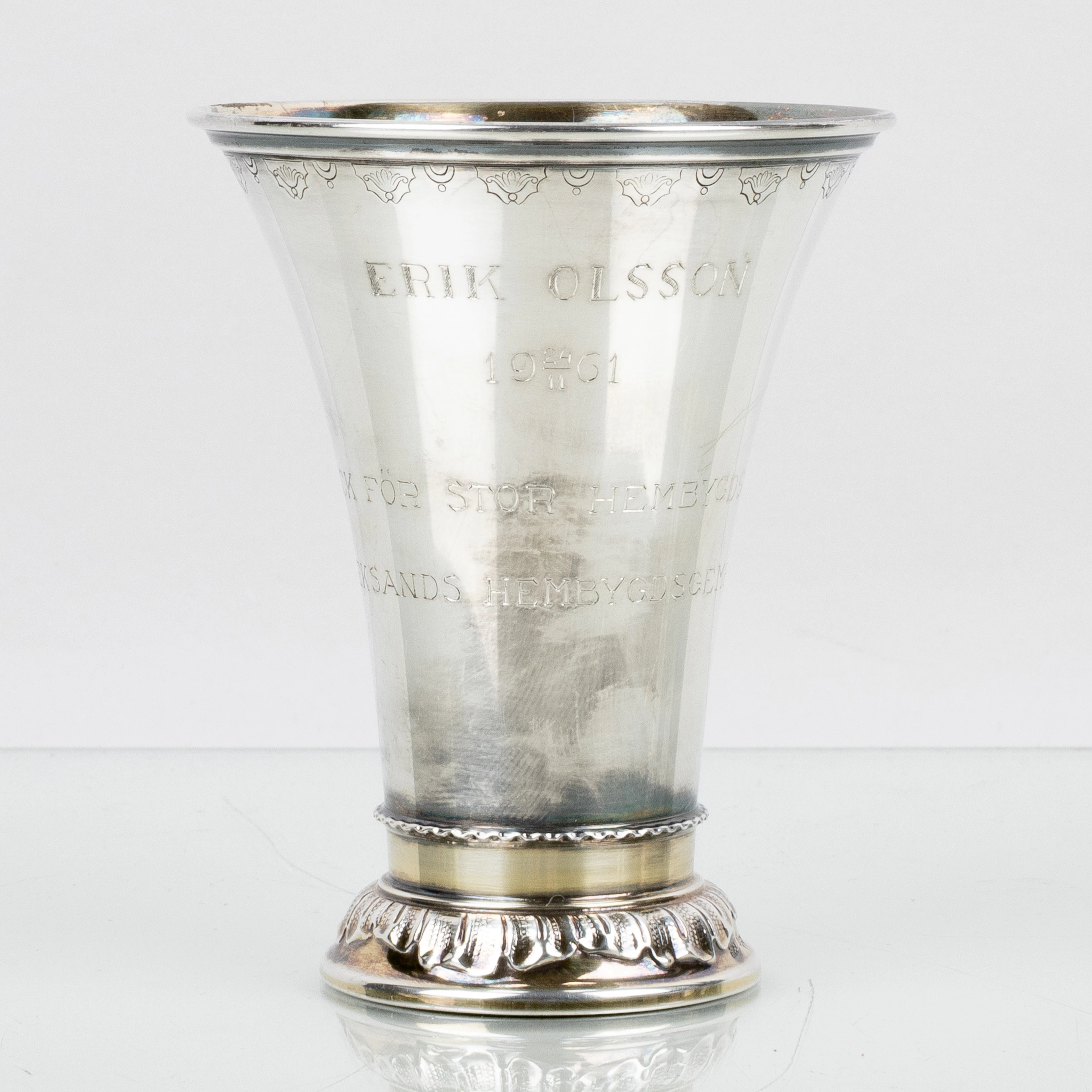 TAZZA, argento, GAB, anno 1960, peso circa 80 g