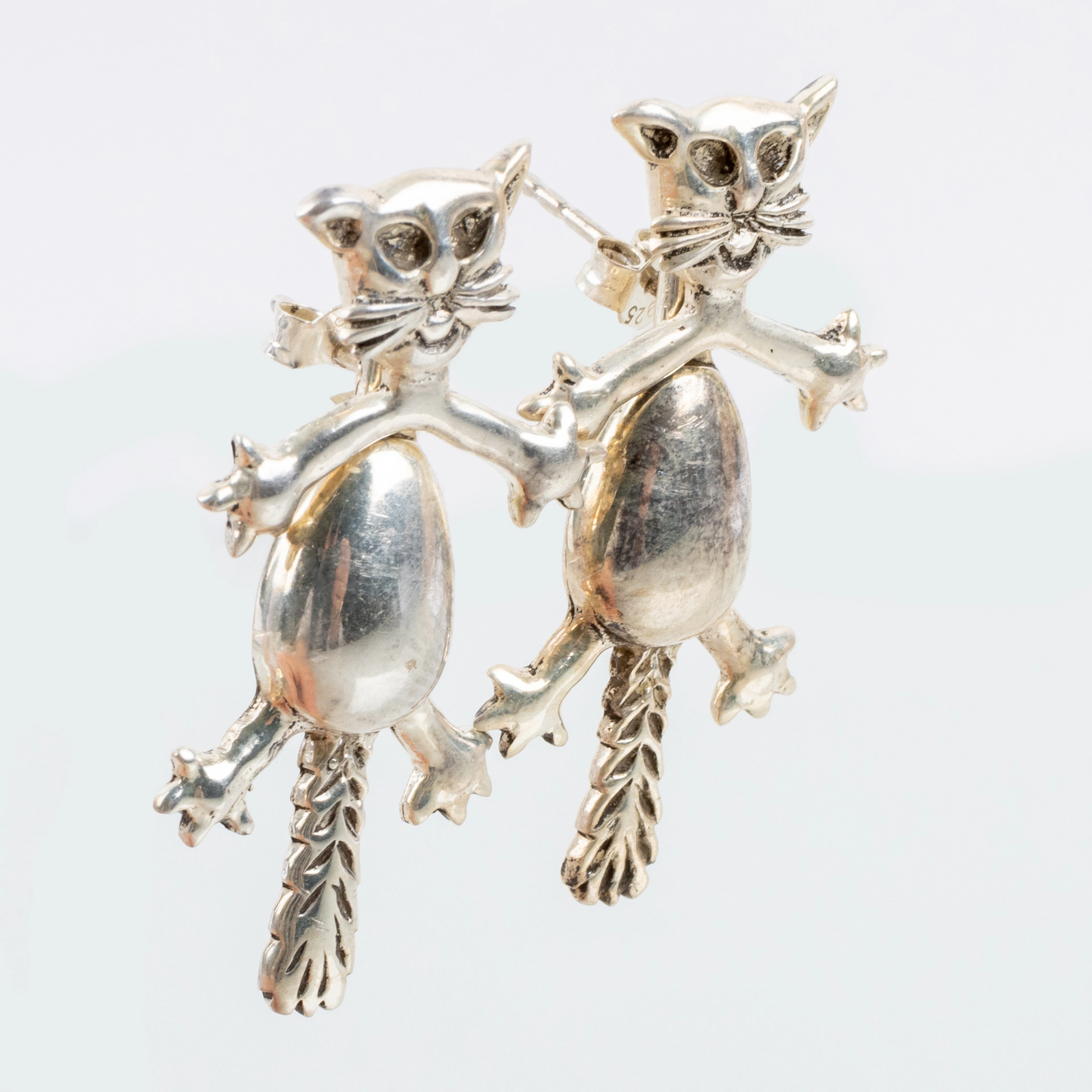 PENDIENTES, 1 par, plata de ley, siglos XX/2000
