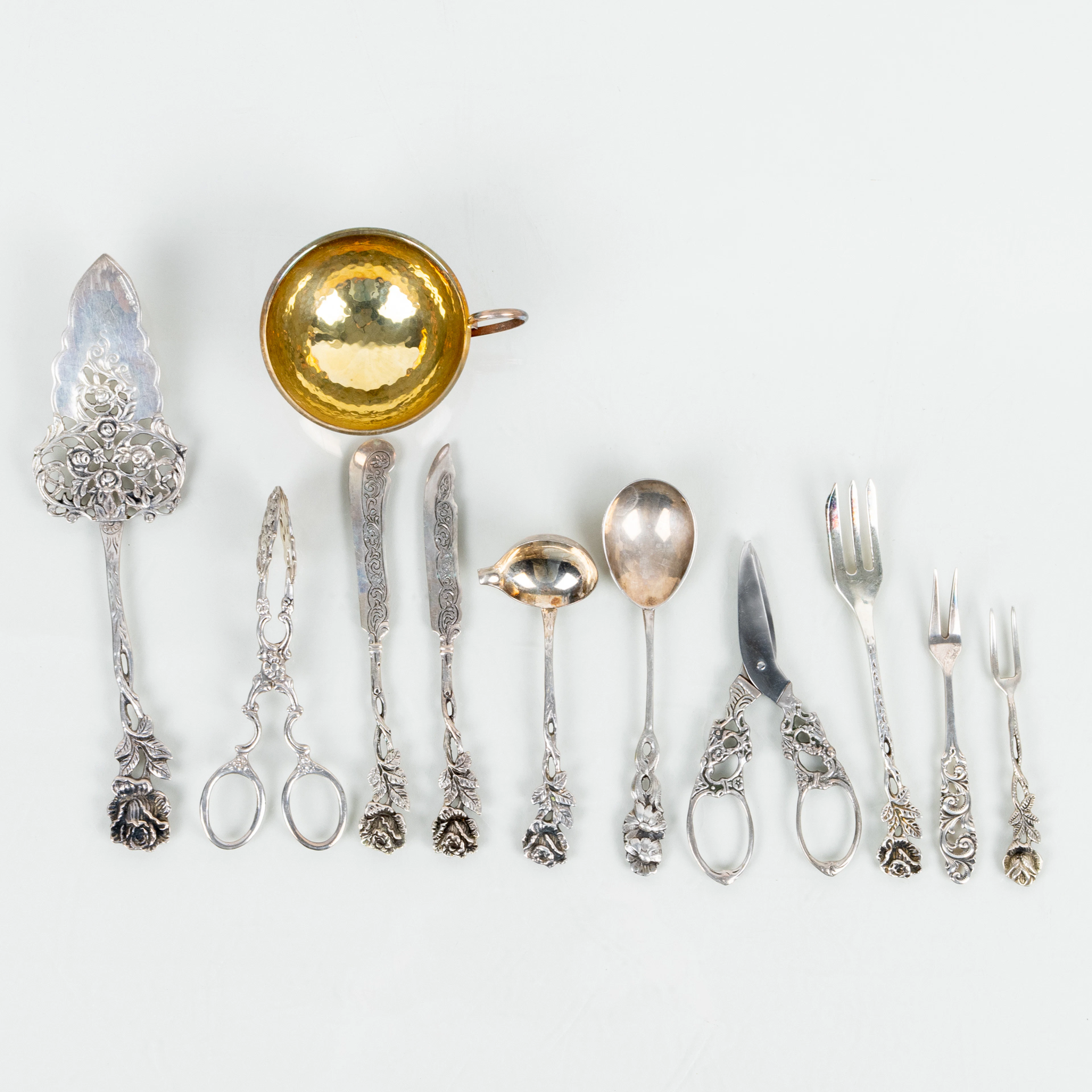 SAMMLUNG VON SILBERBESTECK, 11 Stück, Silber, 1900er Jahre, Gesamtgewicht ca. 187 g