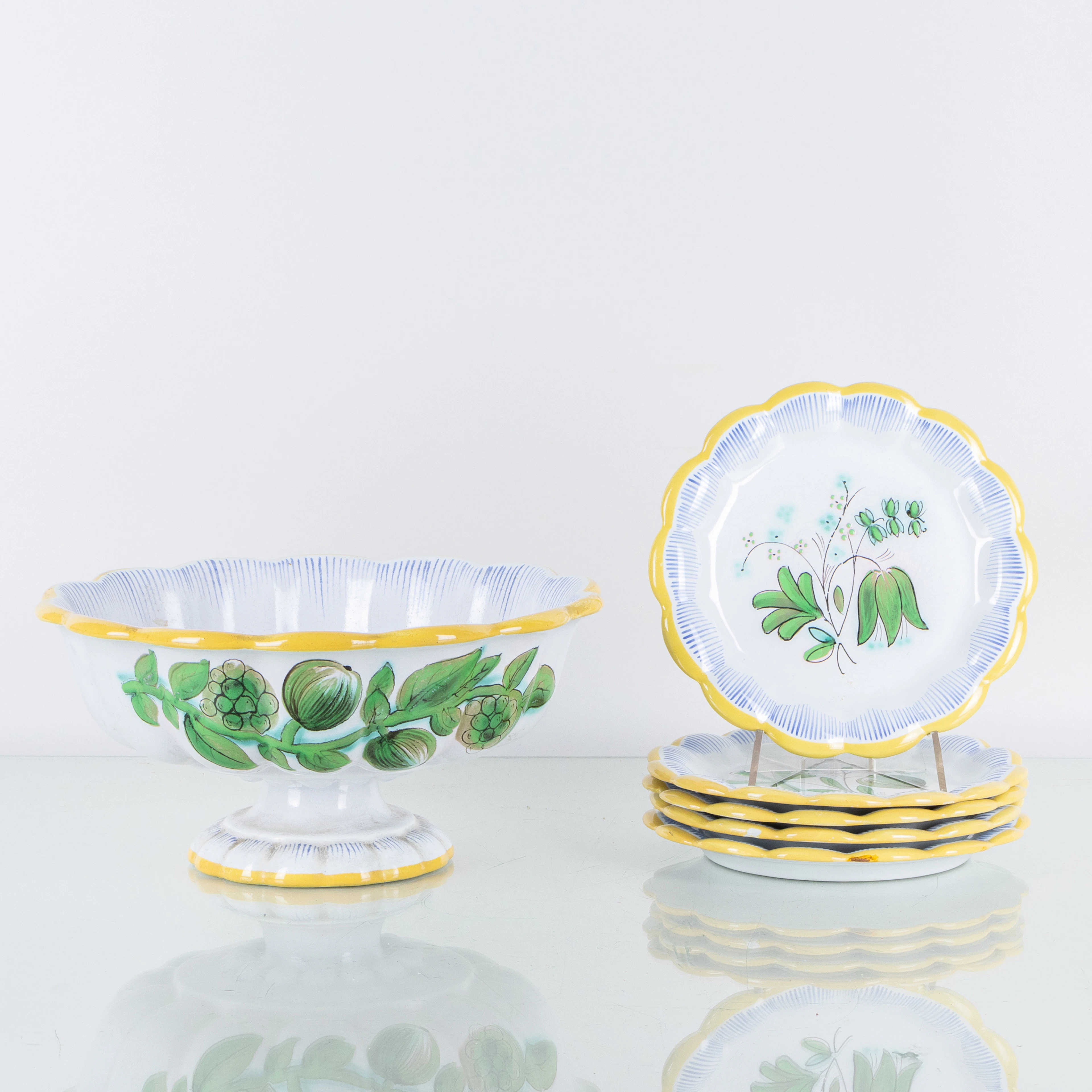 ARTHUR PERCY, 6 piece fruit tableware, ceramic. "Percy", Gefle, 20th century