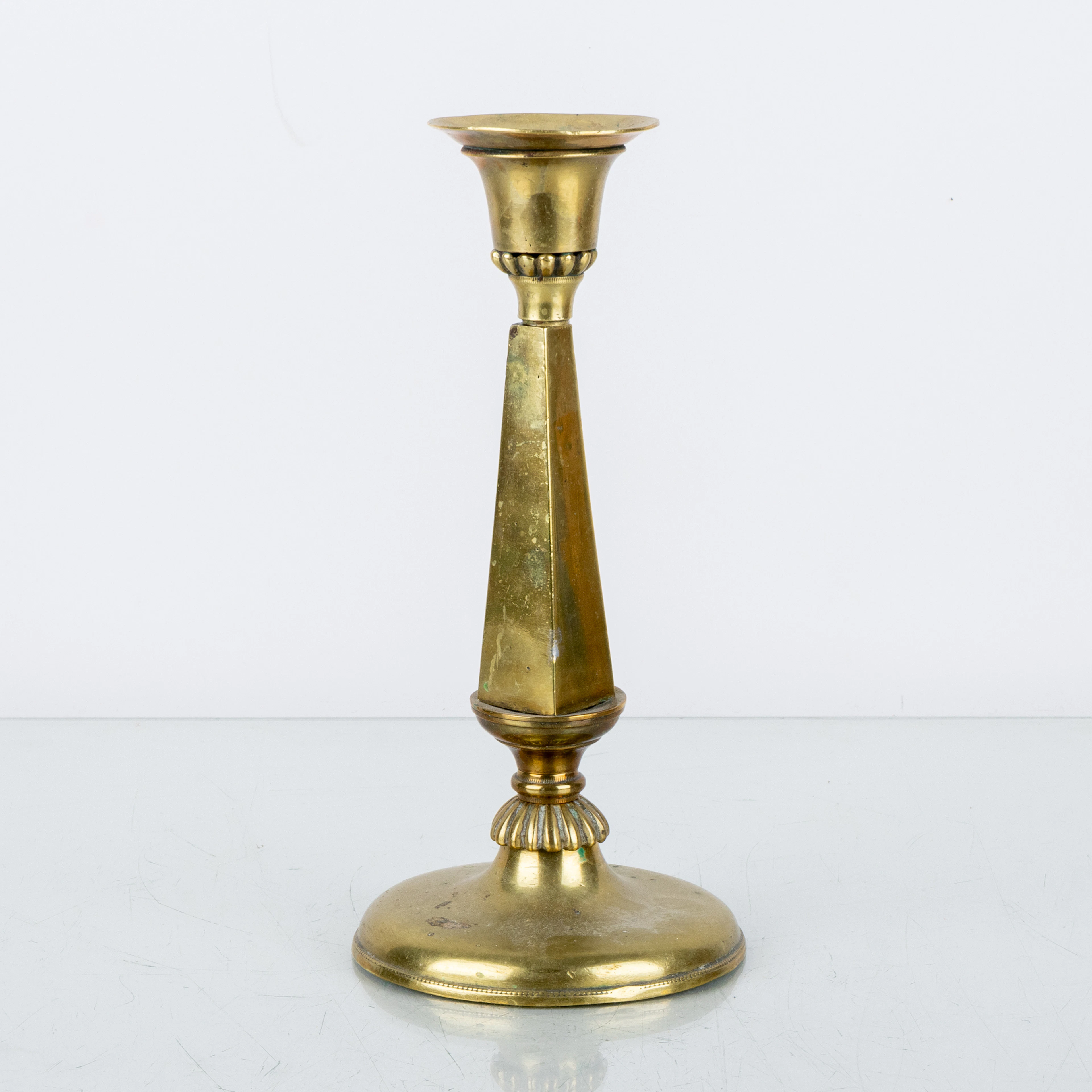 LJUSSTAKE, mässing, 1800-tal