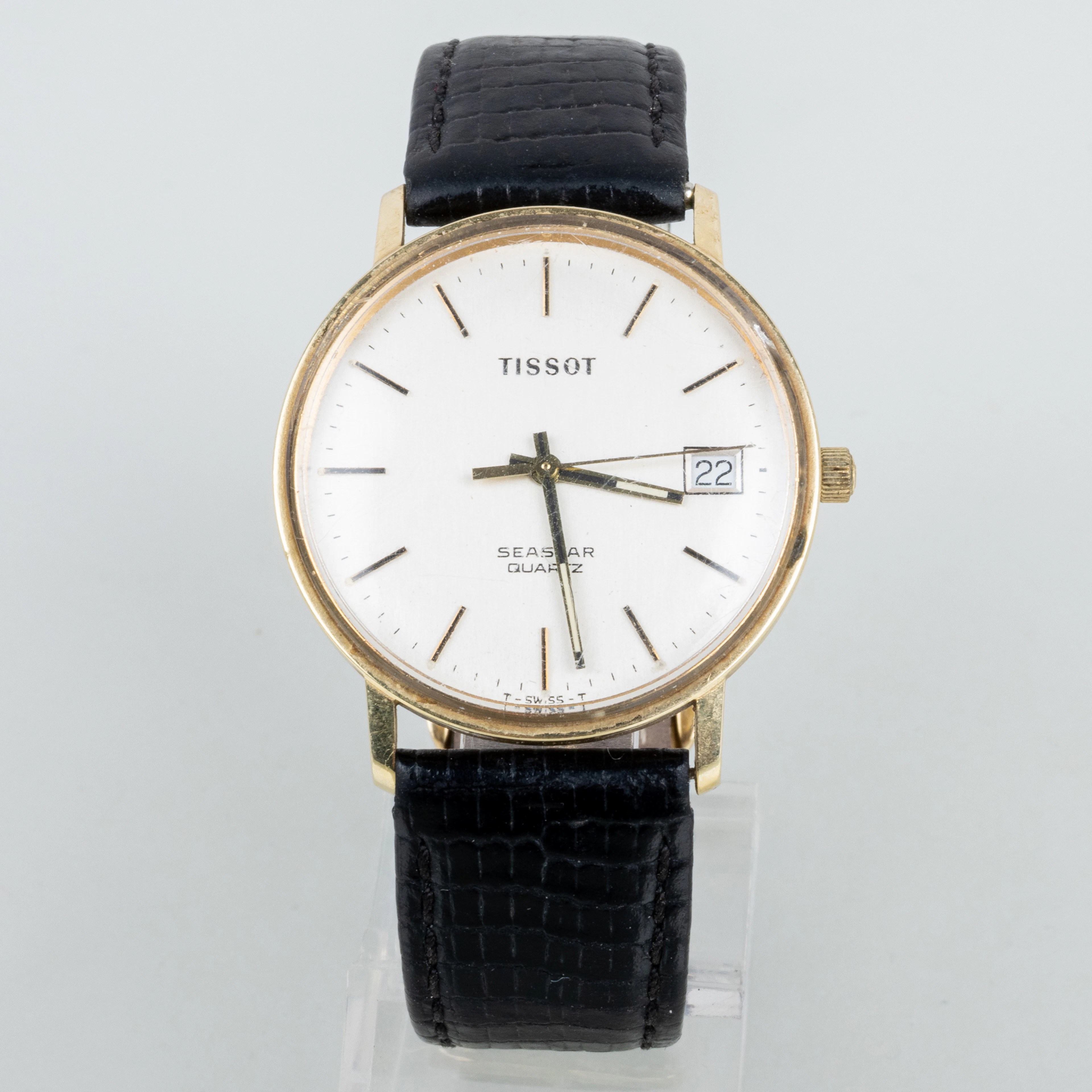 RELOJ de pulsera, oro 14 quilates, Tissot Seaster, cuarzo