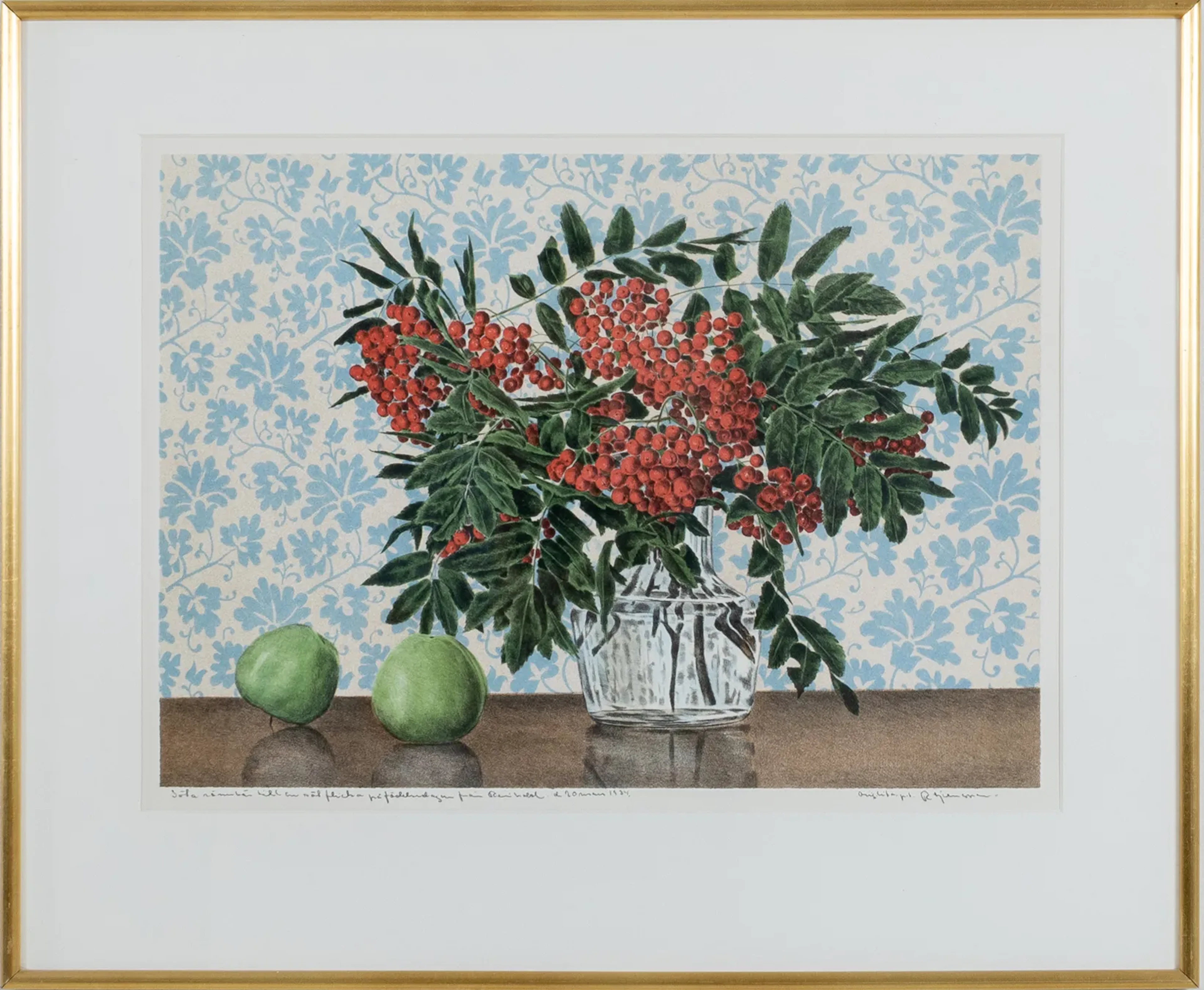 REINHOLD LJUNGREN (1920-2006), lithographie en couleur, signée et datée de 1984