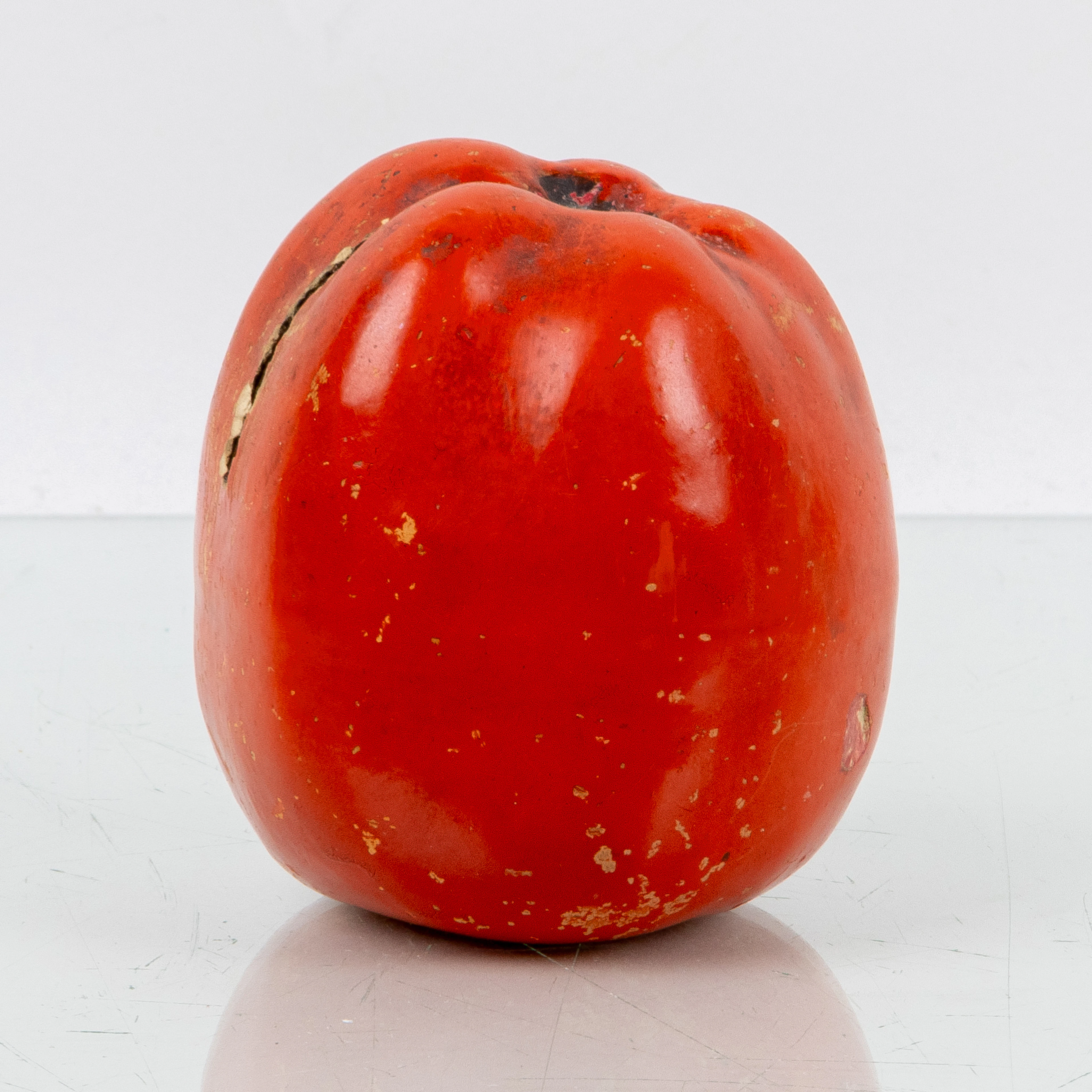 CAJA DE DINERO, cerámica, manzana, siglos XIX/1900