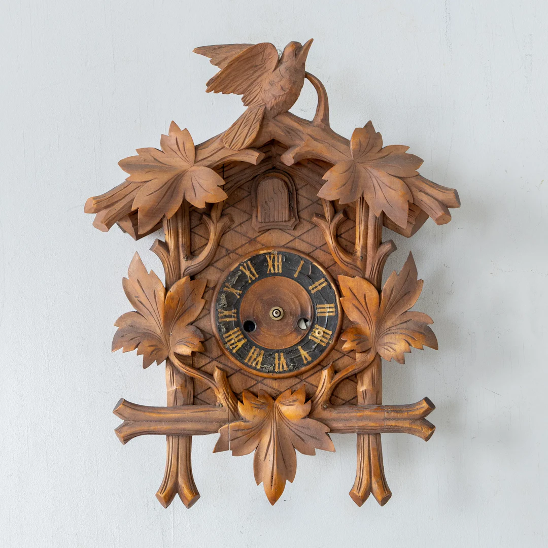 CUCKOO CLOCKS, CARVED WOOD, 1800s/1900s
