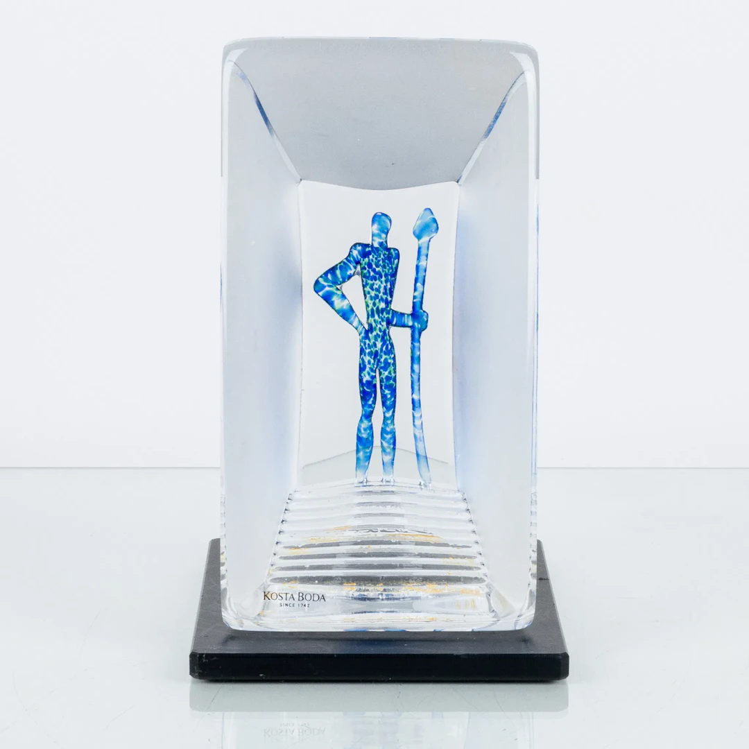 BERTIL VALLIEN, una escultura en cristal, "Puerta" de la serie Puntos de vista, Kosta