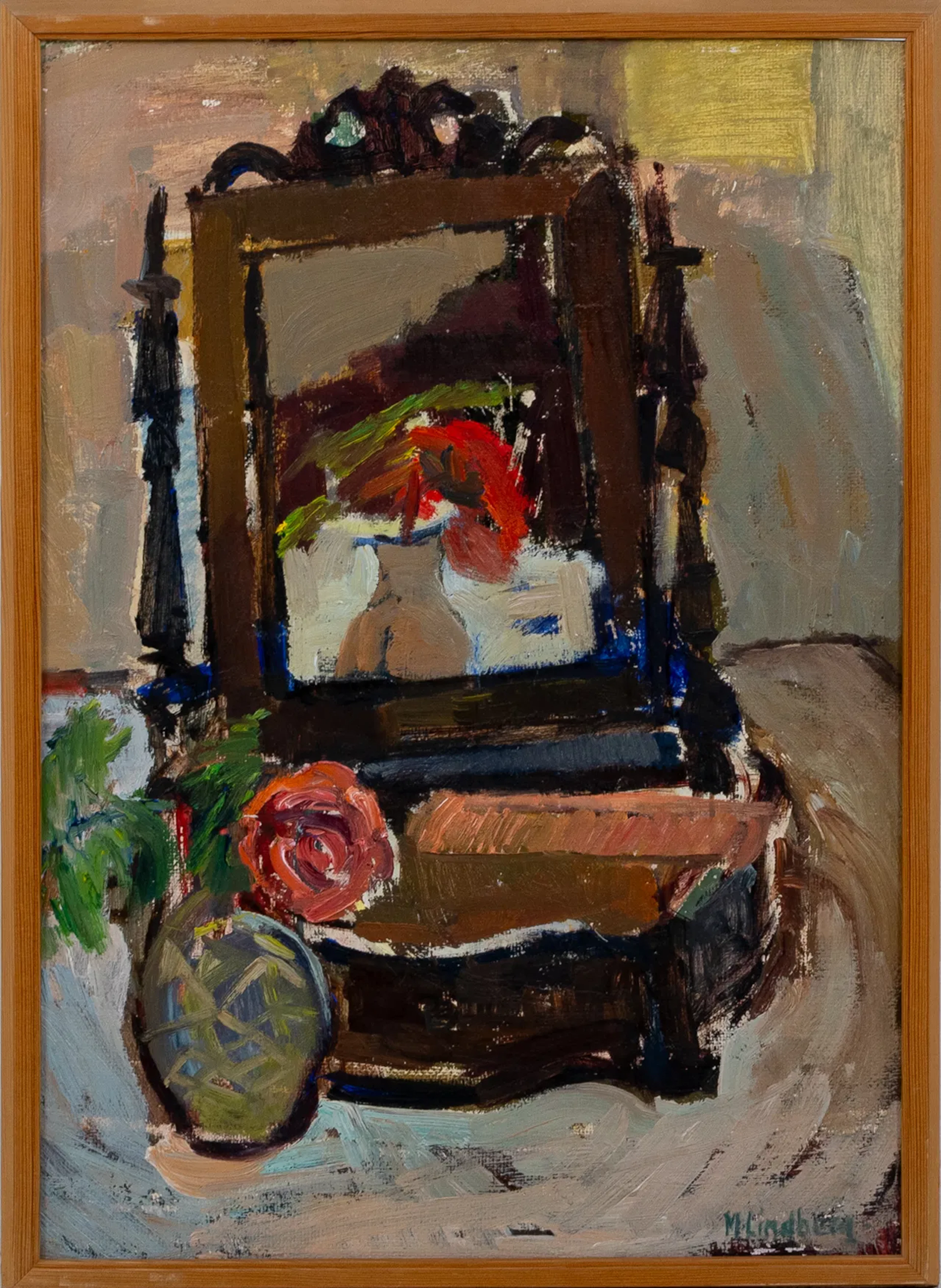 MARIA LINDBERG (geboren ?), Öl auf Tafel, signiert