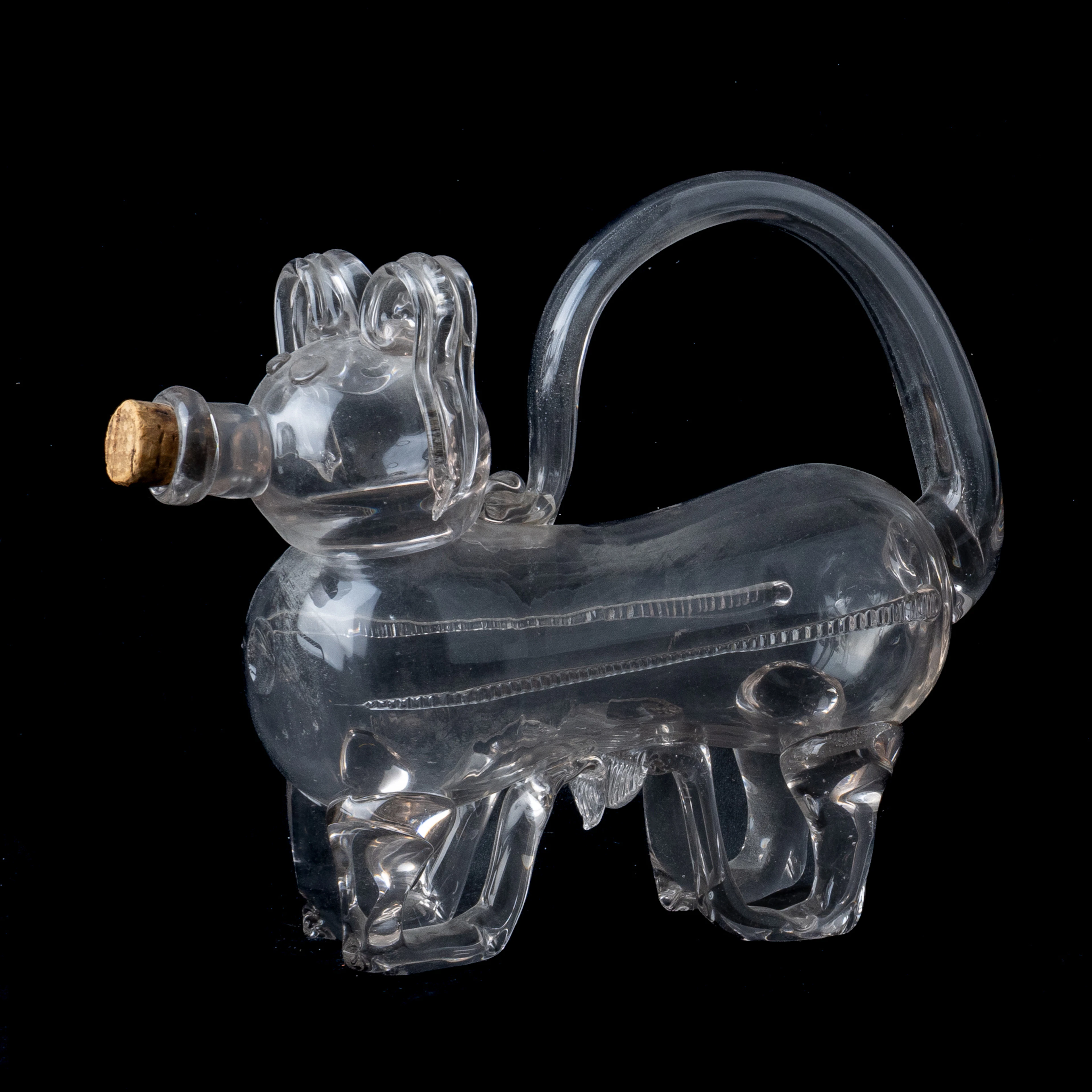 CARAFE, cristal, el llamado cerdo borracho, siglo XX