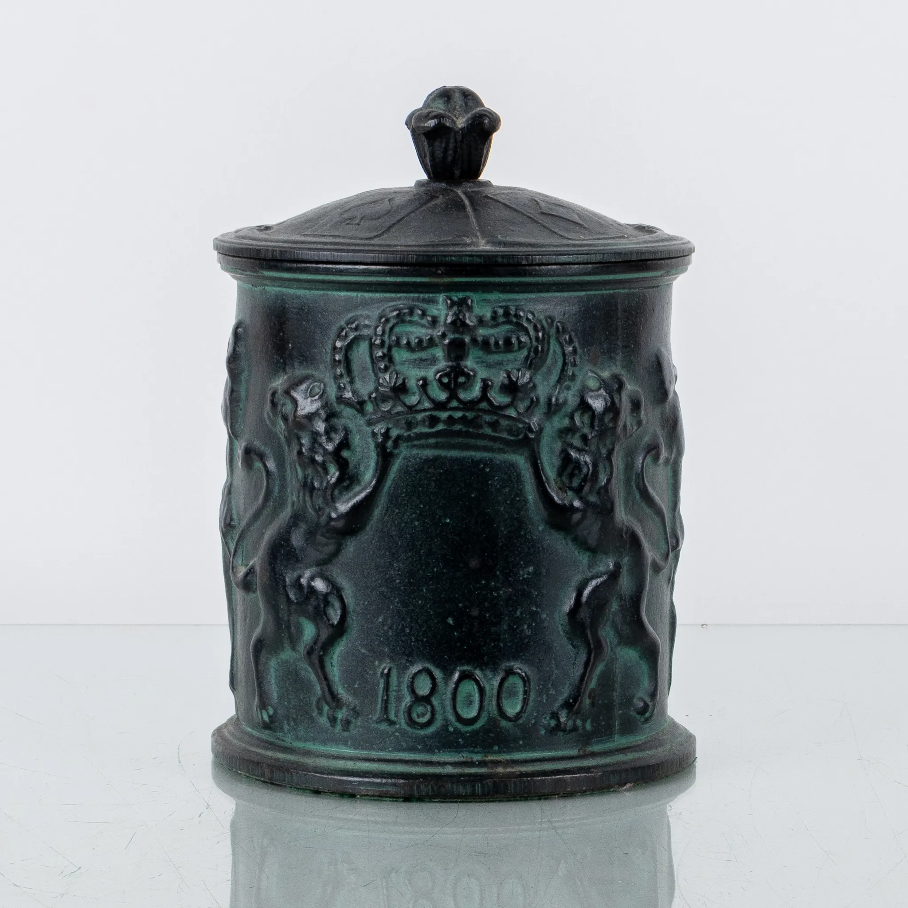 TABAKGLAS, Gusseisen, 1900er Jahre