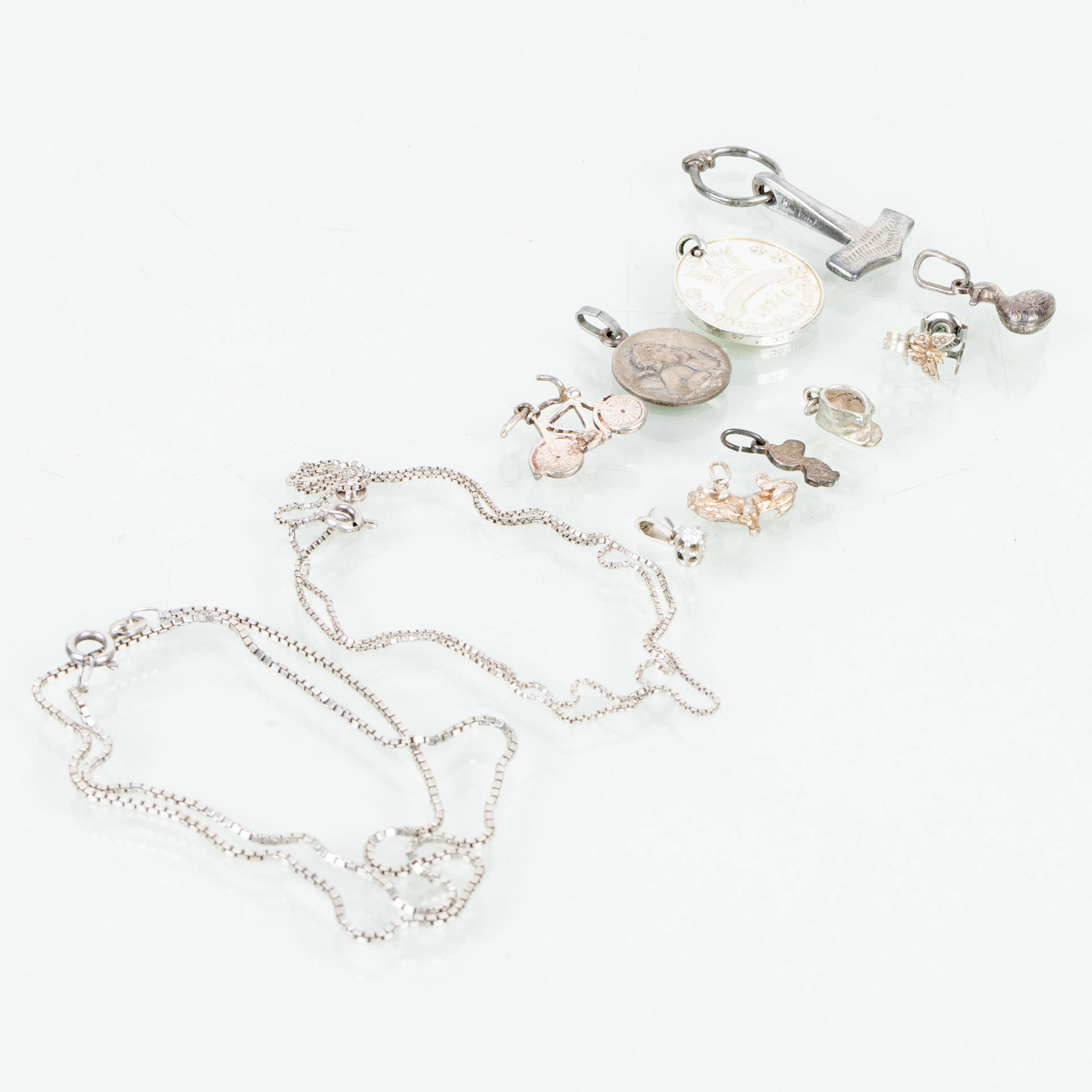 NECKLACES AND PENDANTS, silver, including late 1900s