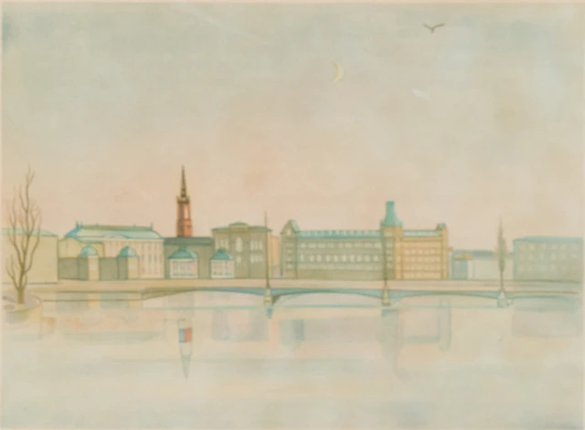 EINAR JOLIN (1890-1976), lithographie en couleur, signée et numérotée 357/360