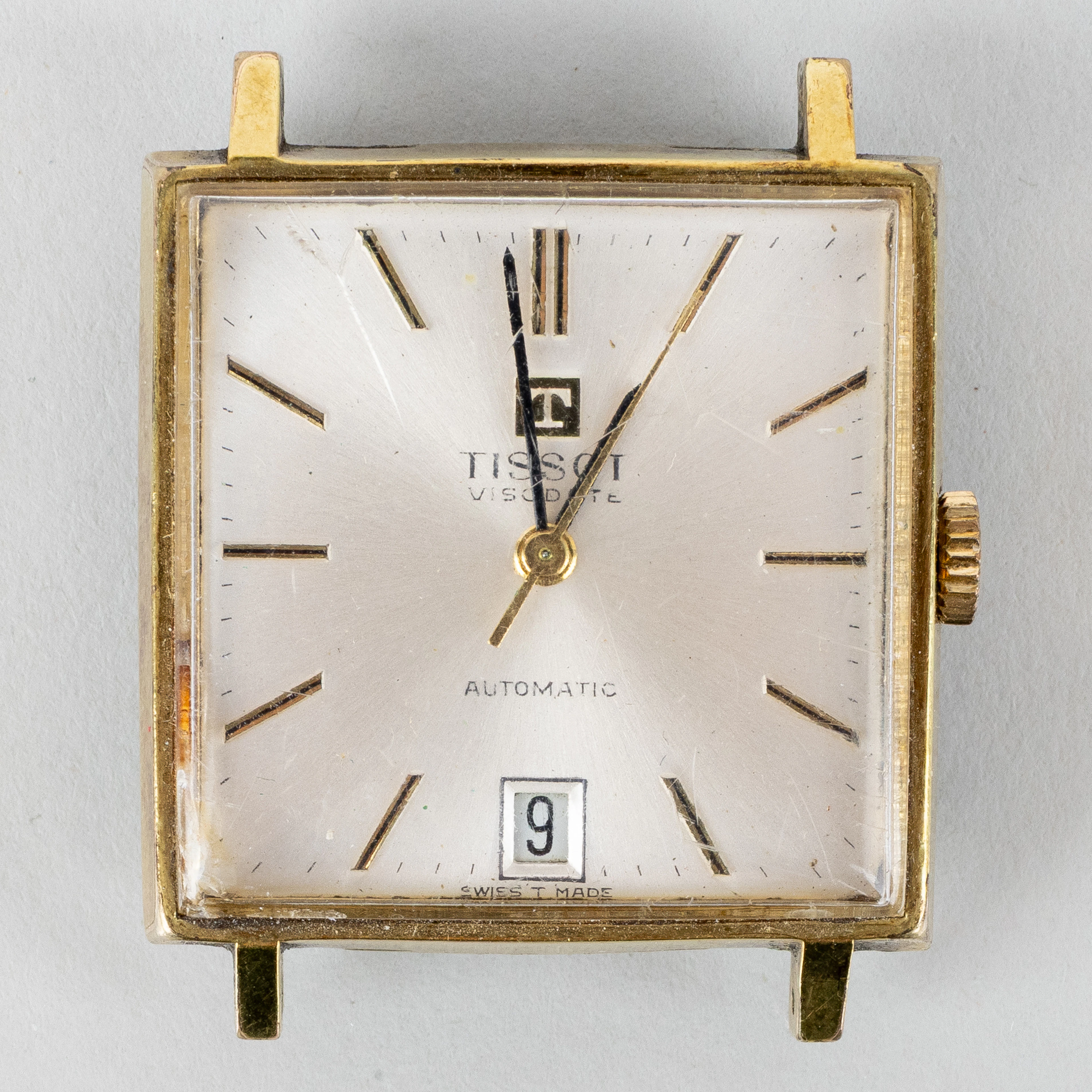 RELOJ DE PULSERA MASCULINO, Tissot, automático, oro sobre acero, la segunda mitad del siglo XX