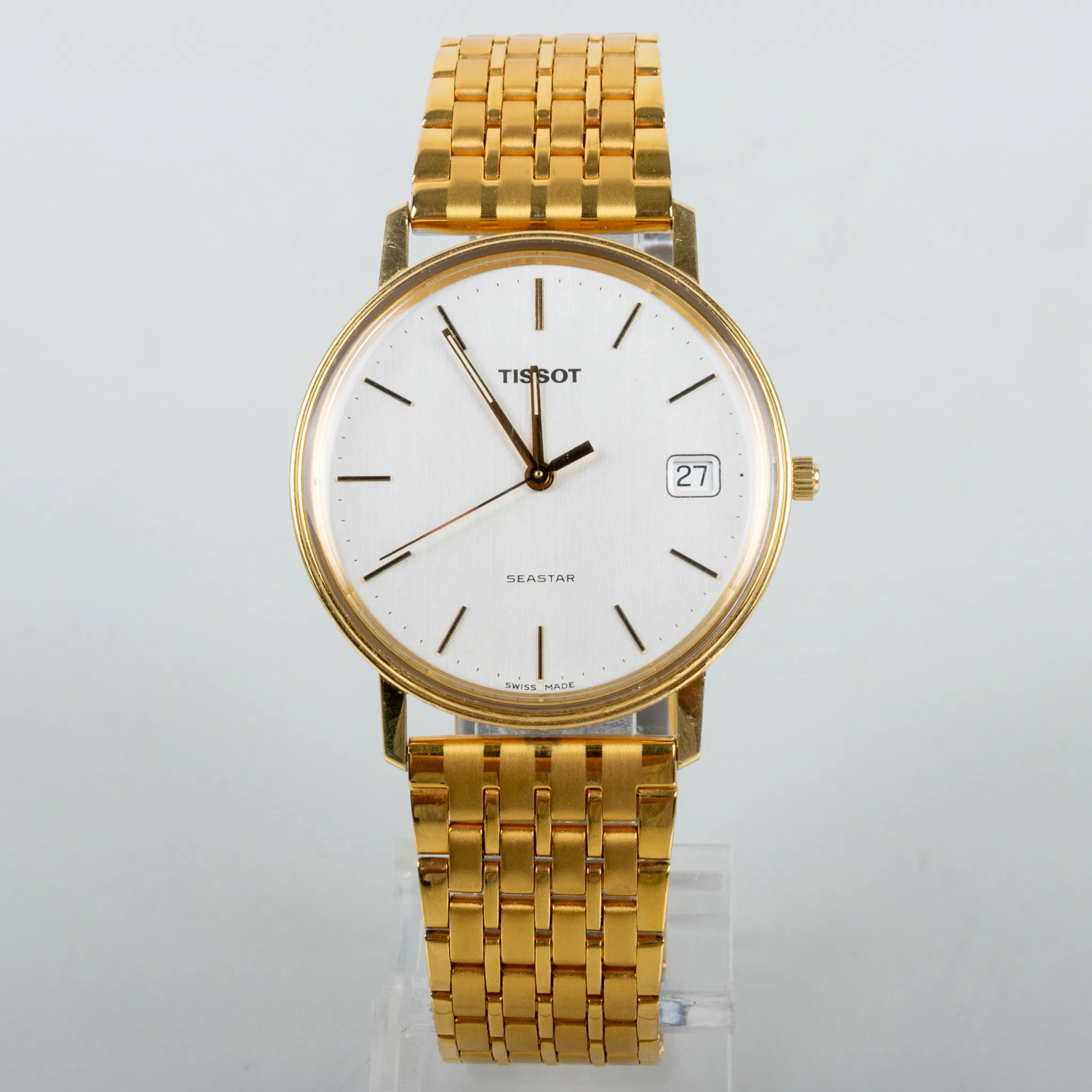 RELOJ DE PULSERA MASCULINO, oro de 18 quilates, Tissot, Seastar, finales del siglo XX