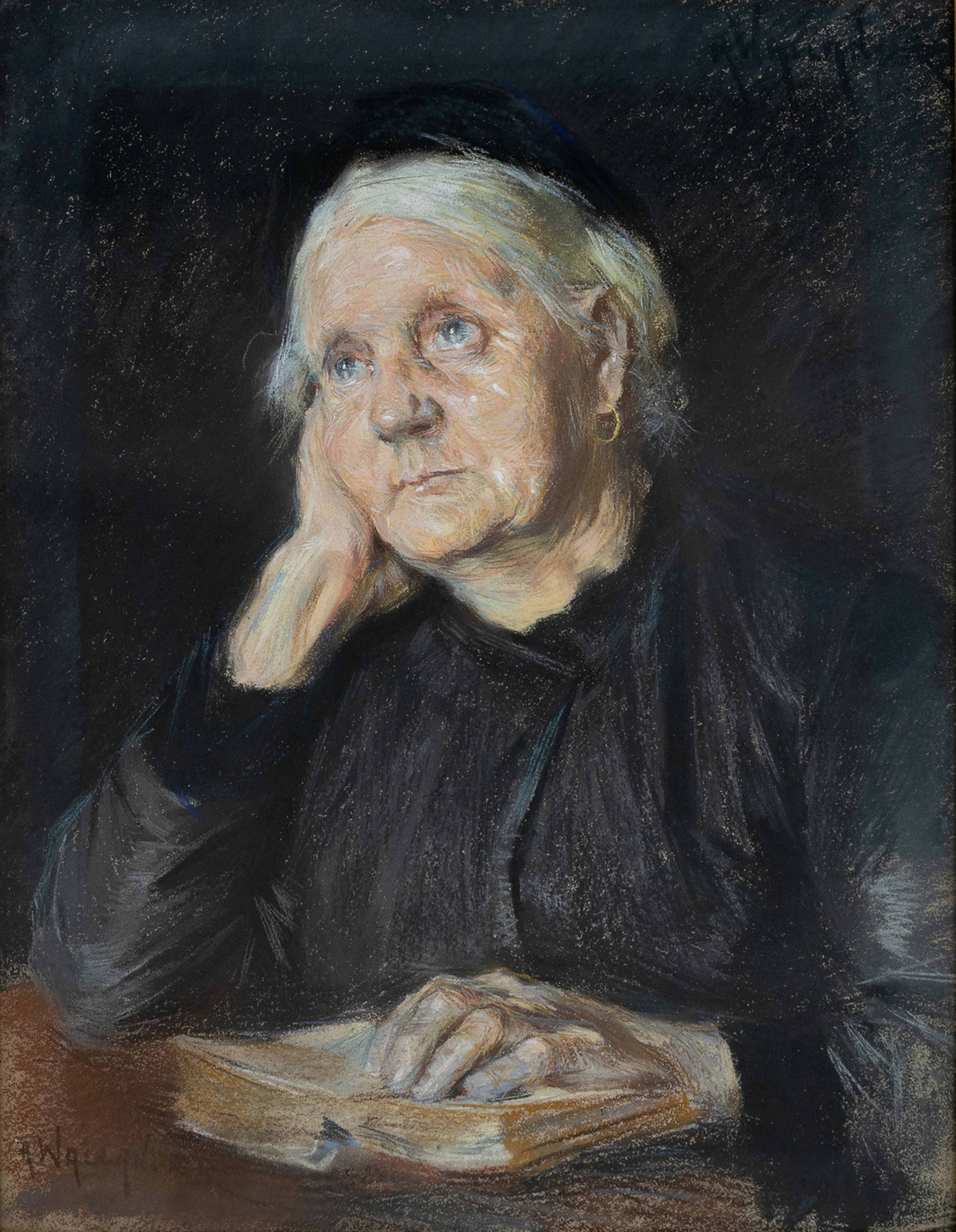 ALF WALLANDER (1862-1914), pastel, signé