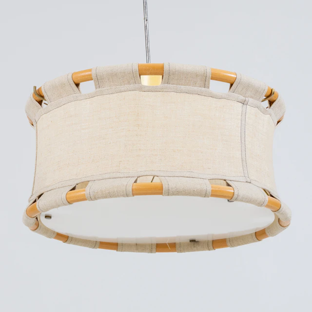 ANNA EHRNER, eine Deckenlampe, Holz und Textil, Ateljé Lyktan, Åhus, 1970er/80er Jahre