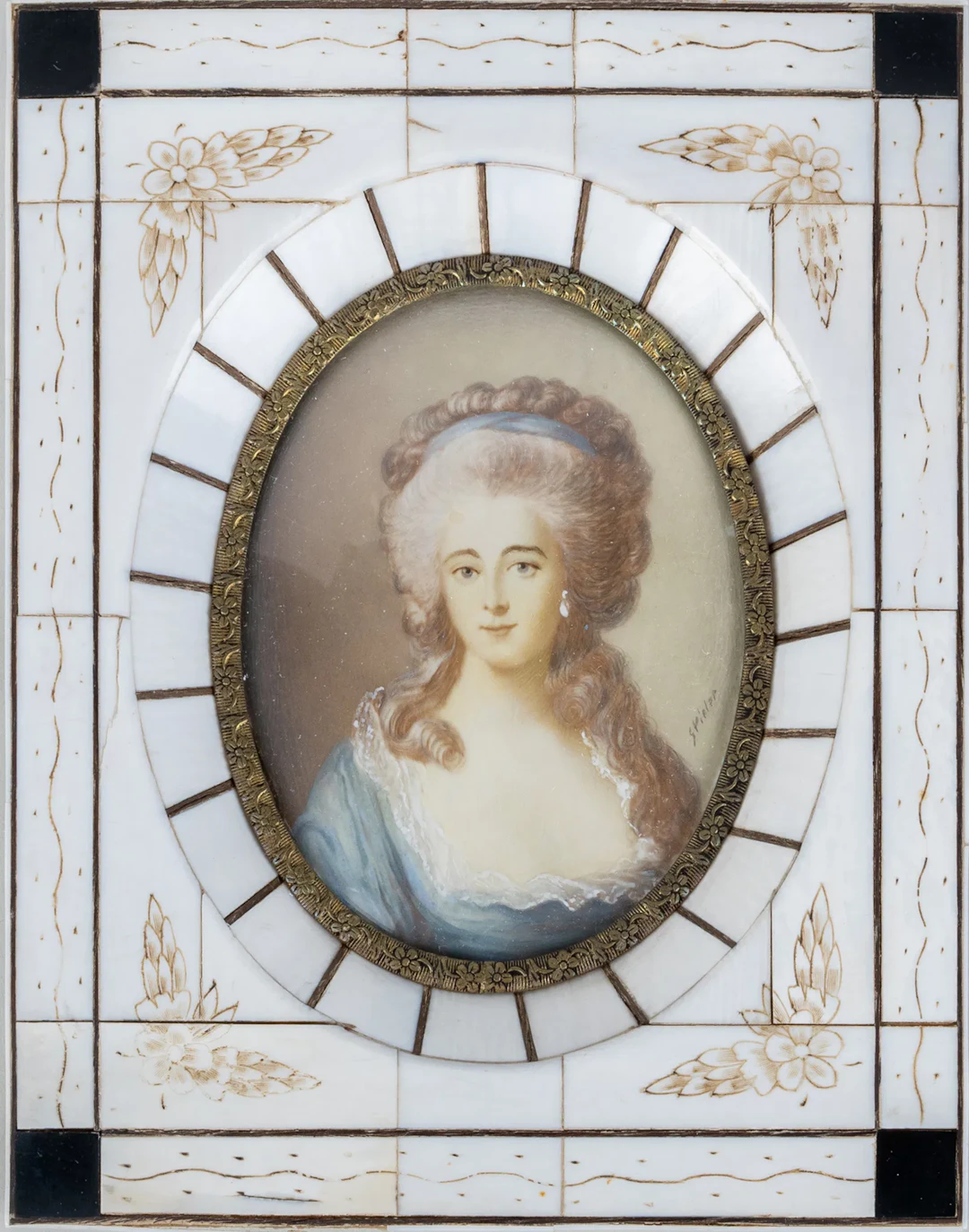 JOSEF KARL STIELER, after, miniature tyr painting, oil on cardboard, 1800s