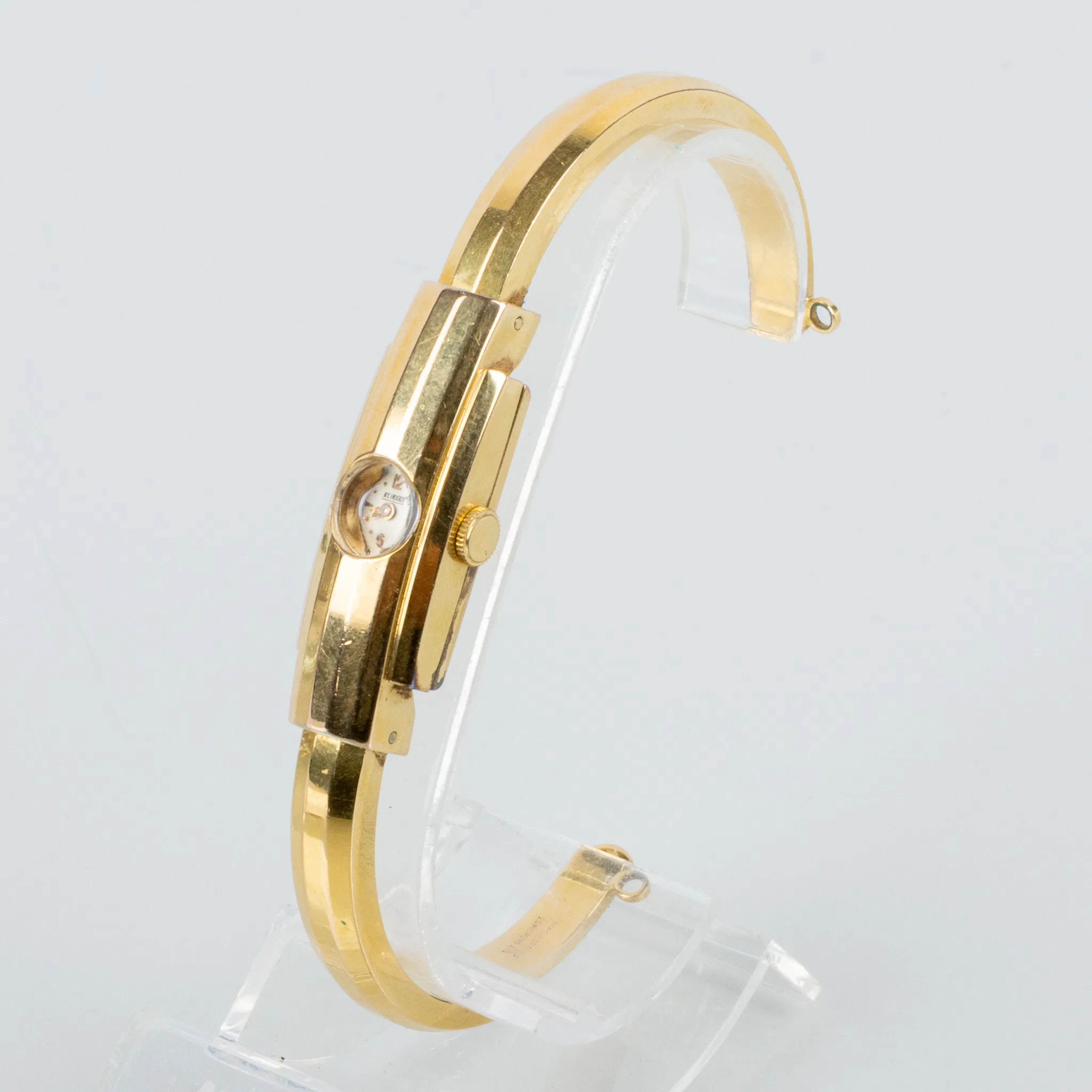 RELOJ DE JOYERÍA / PULSERA, doble de oro, HY Moser, la segunda mitad del siglo XX