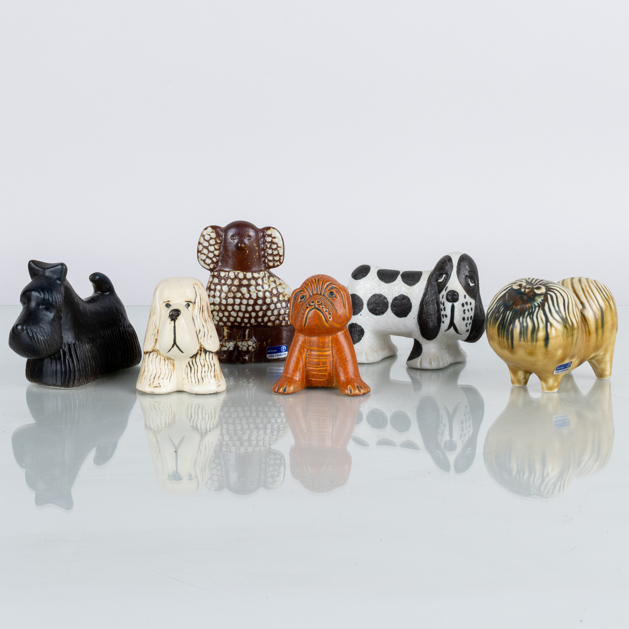 LISA LARSON, 6 figuras, cerámica, Gustavsberg