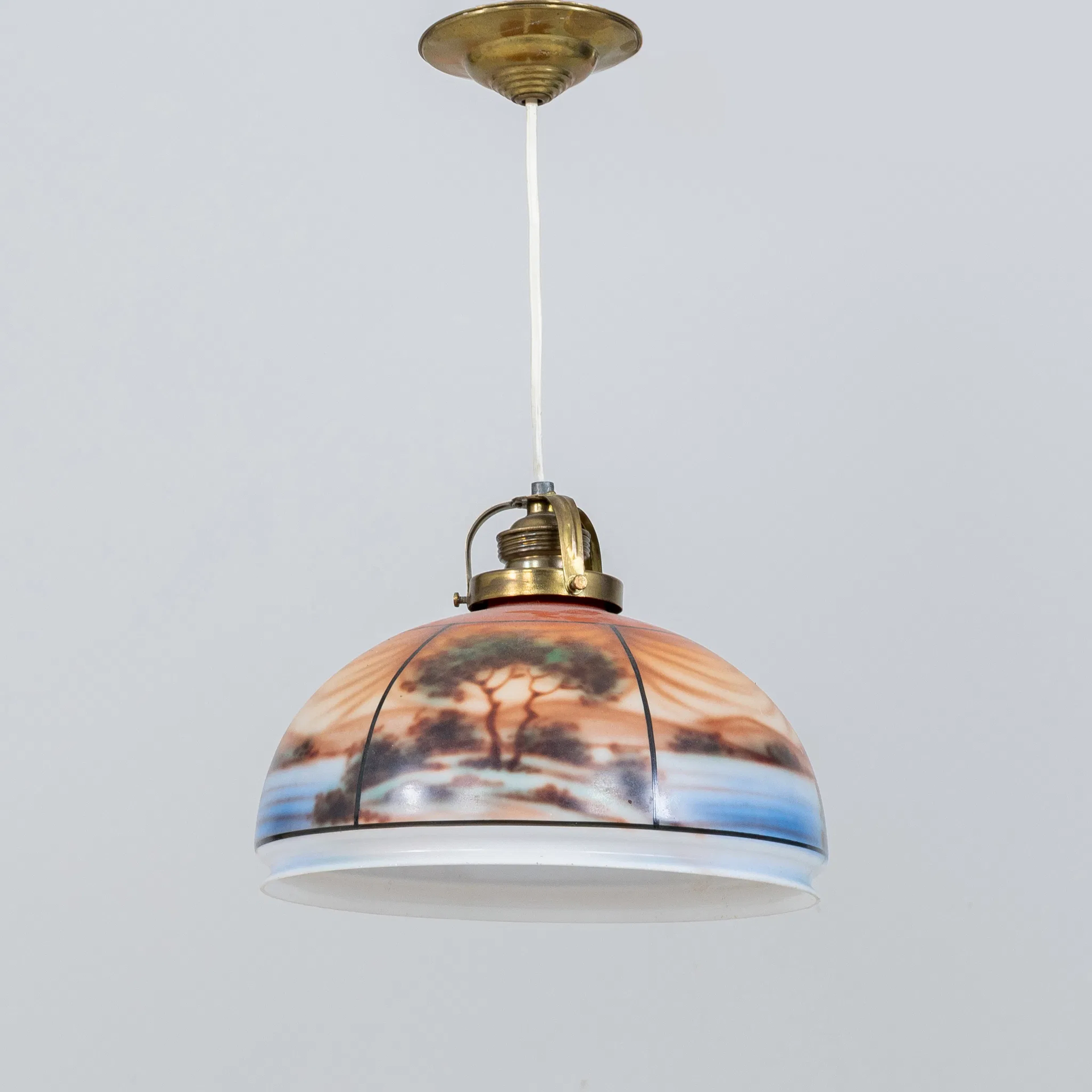 CEILING LAMP, opaque glass, early 1900s
