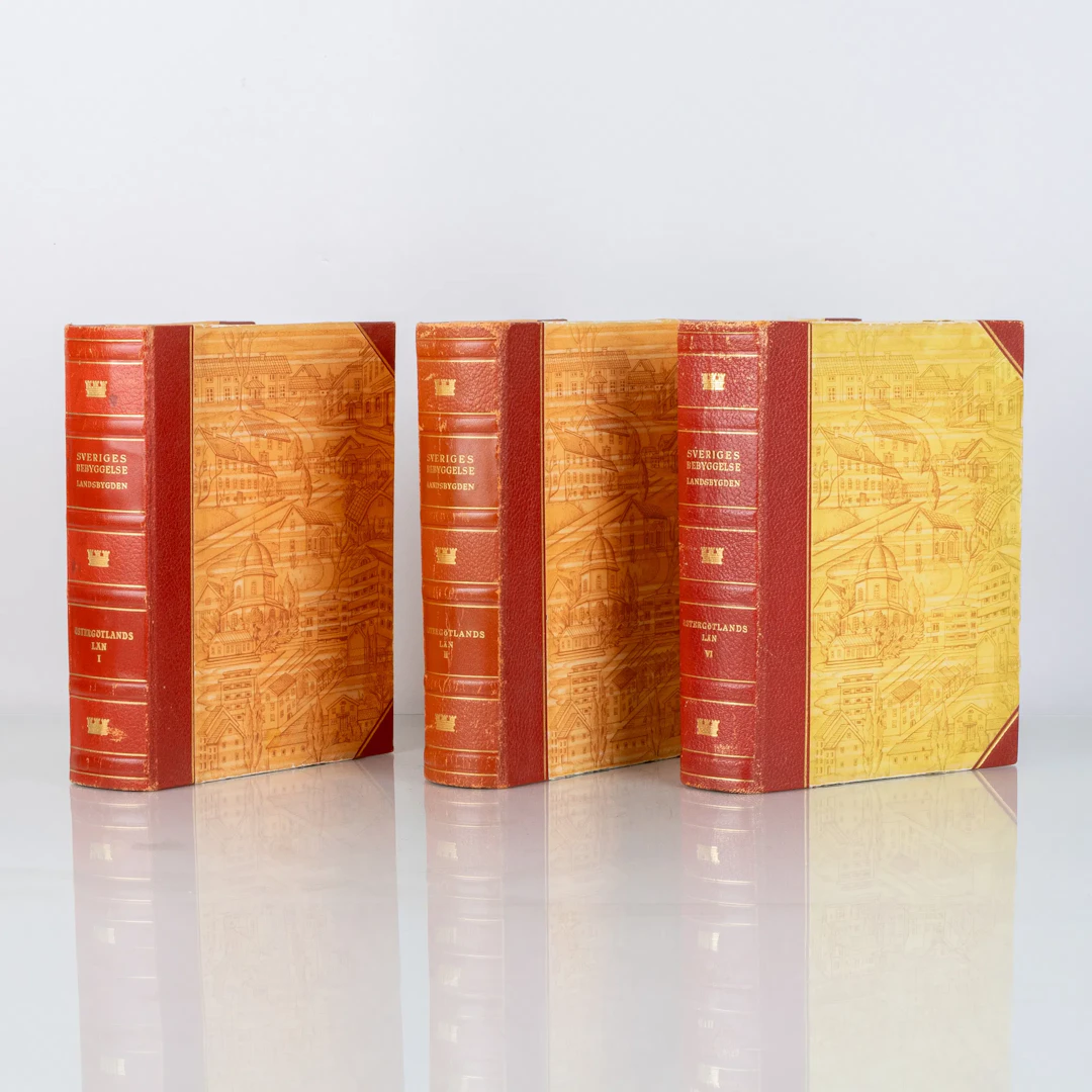 BOOKS, 3 vols, Sveriges bebyggelse landsbygden, Östergötland, Bokförlaget