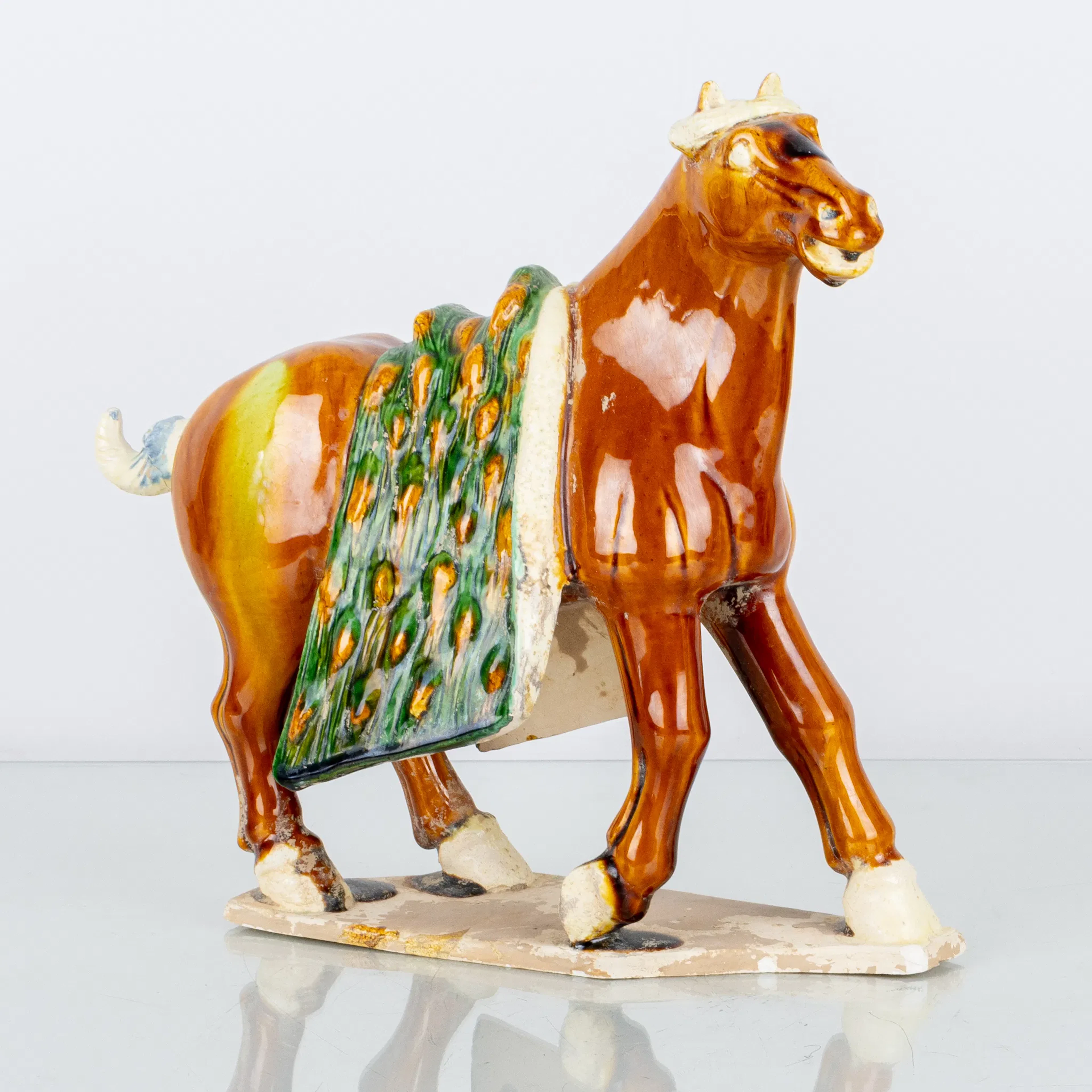 SCULPTURE, earthenware, sancai glaze, China, 1900s