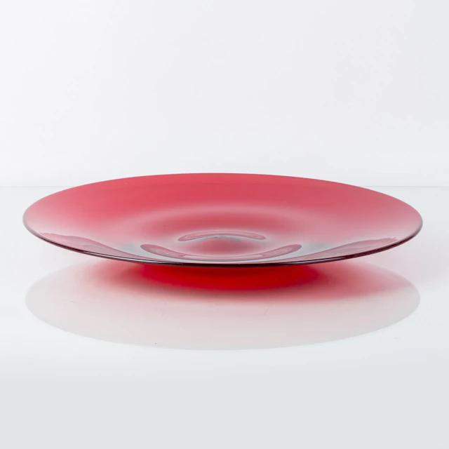 MONICA BRATT, a glass saucer, "The Castle", Reijmyre glassworks, the second half of the 1900s