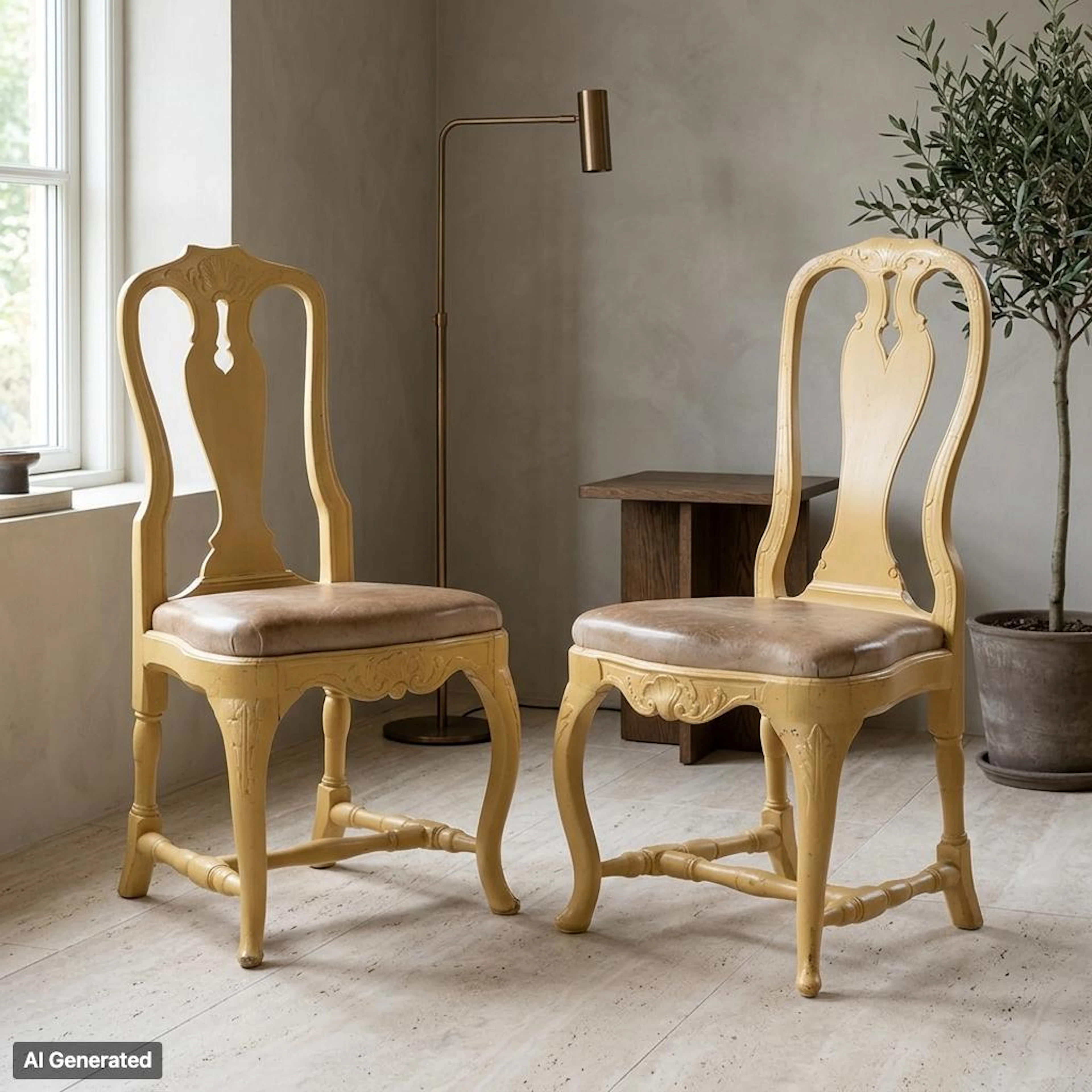 CHAIRS, 2 pcs, similar, rococo, 1700s