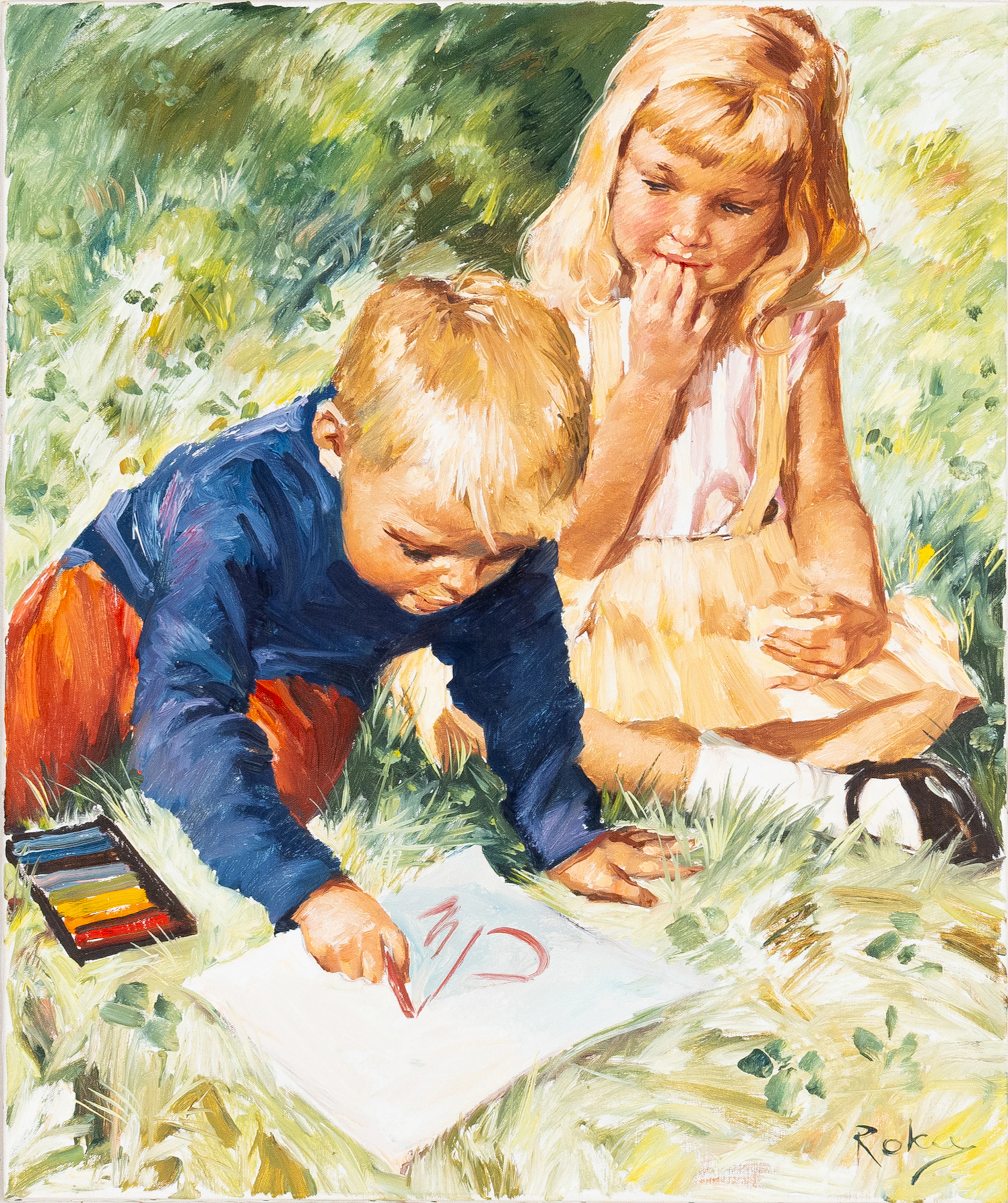 CHARLES ROKA (Ungheria/Norvegia, 1912-1999), olio su tela, firmato