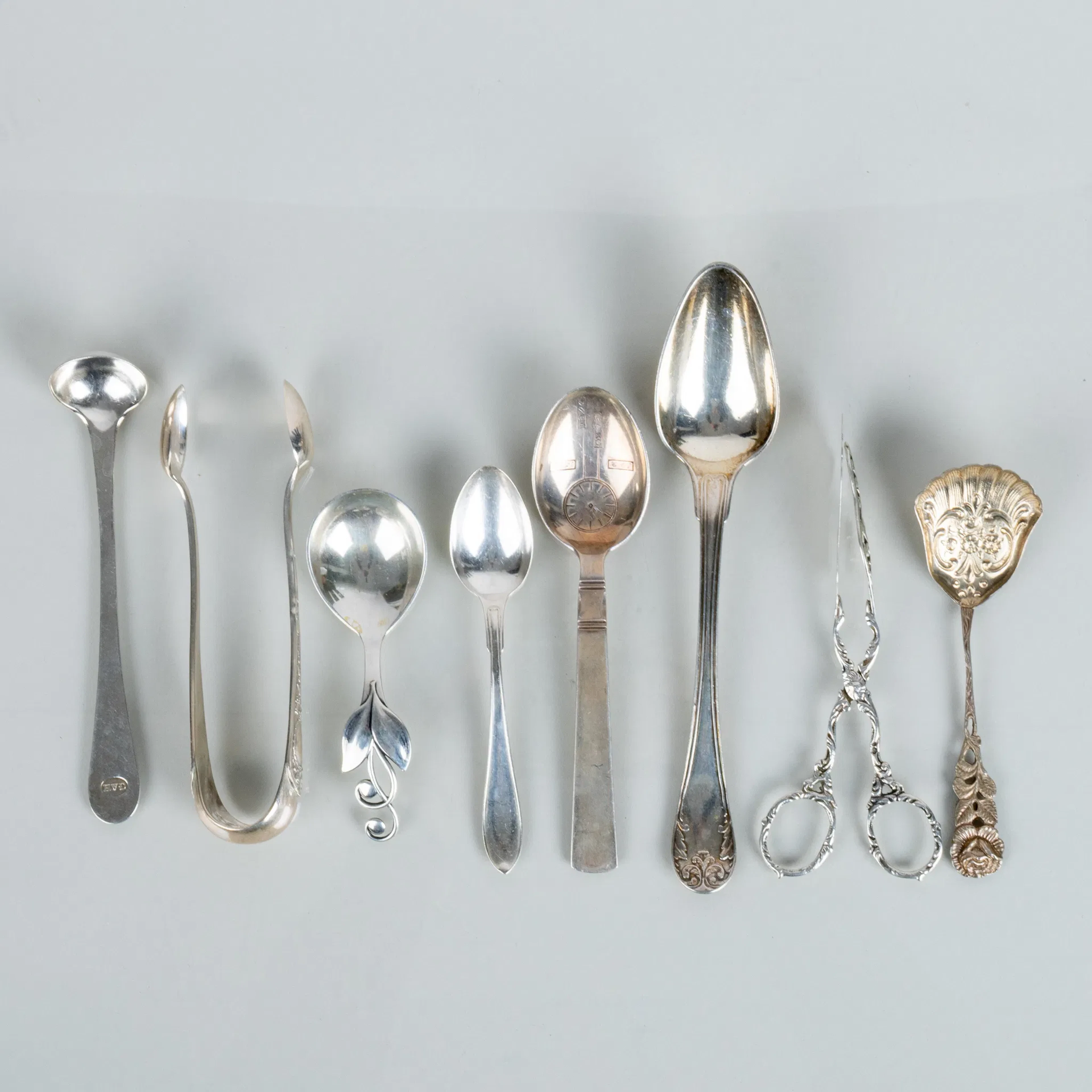 CUTLERY, 8 pieces, silver, 1900s, total weight approx. 205 g