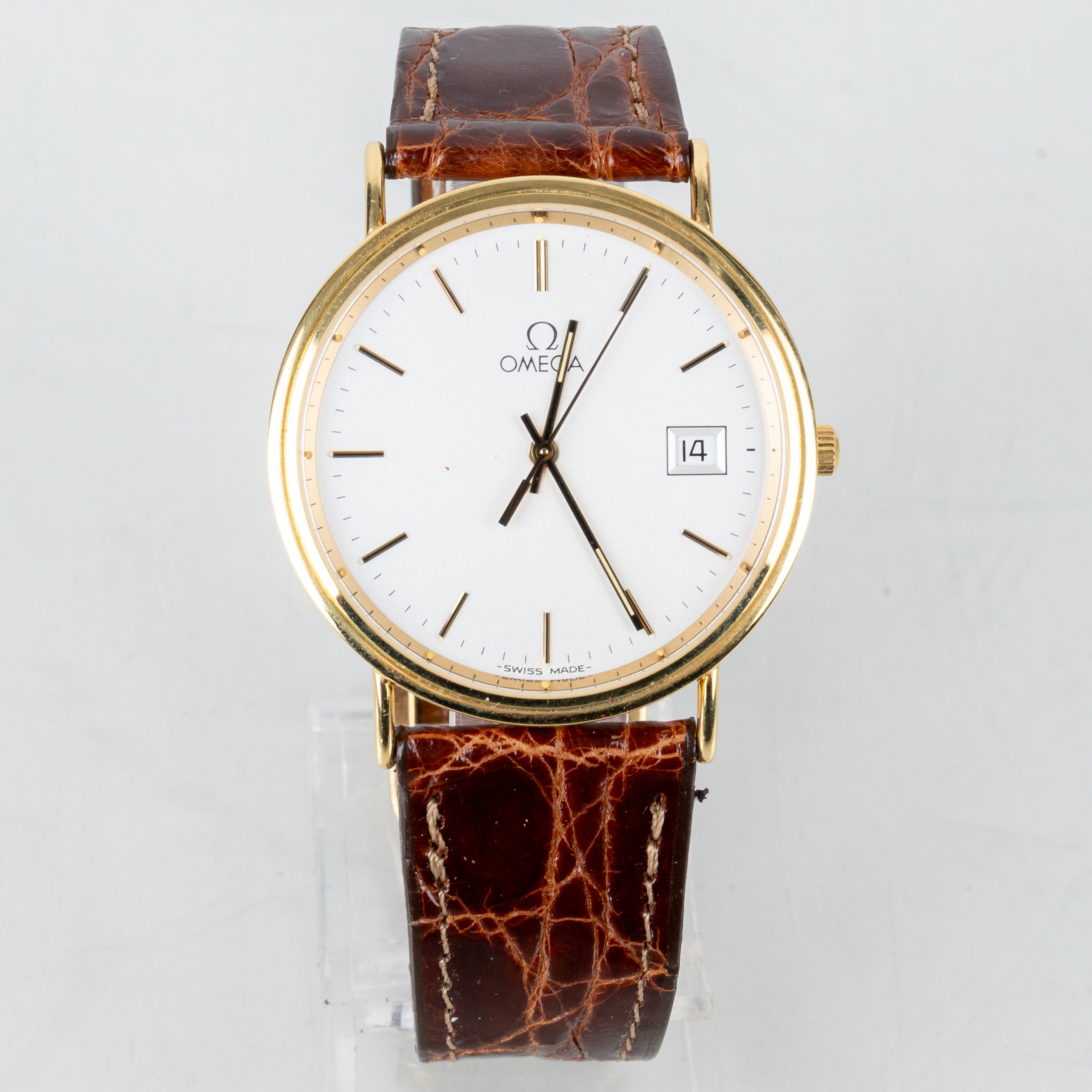 OMEGA, reloj de pulsera, oro 18Ky, cuarzo