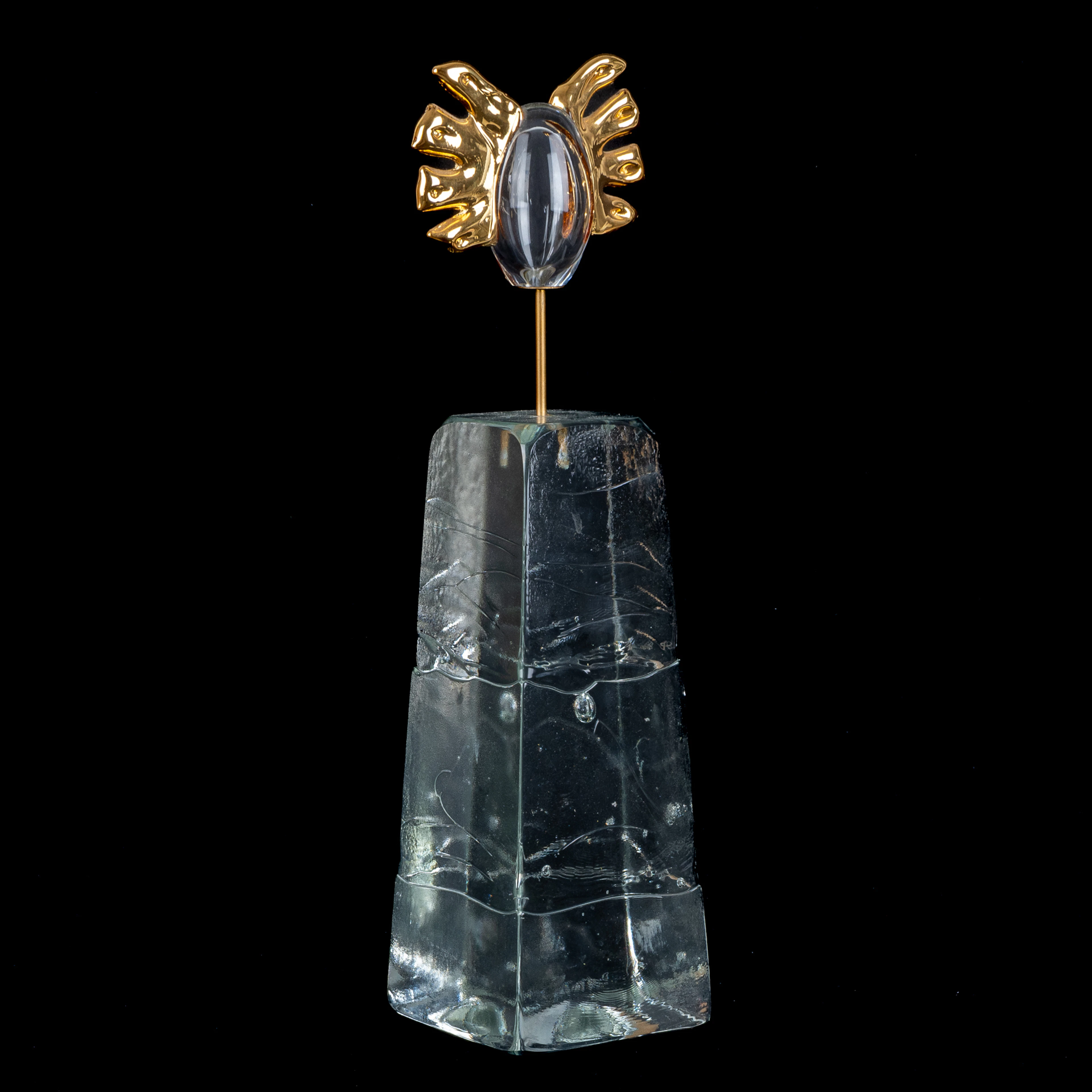 EVA-LENA MARTINSSON (born 1962), sculpture, glass, Skruf, signed and
