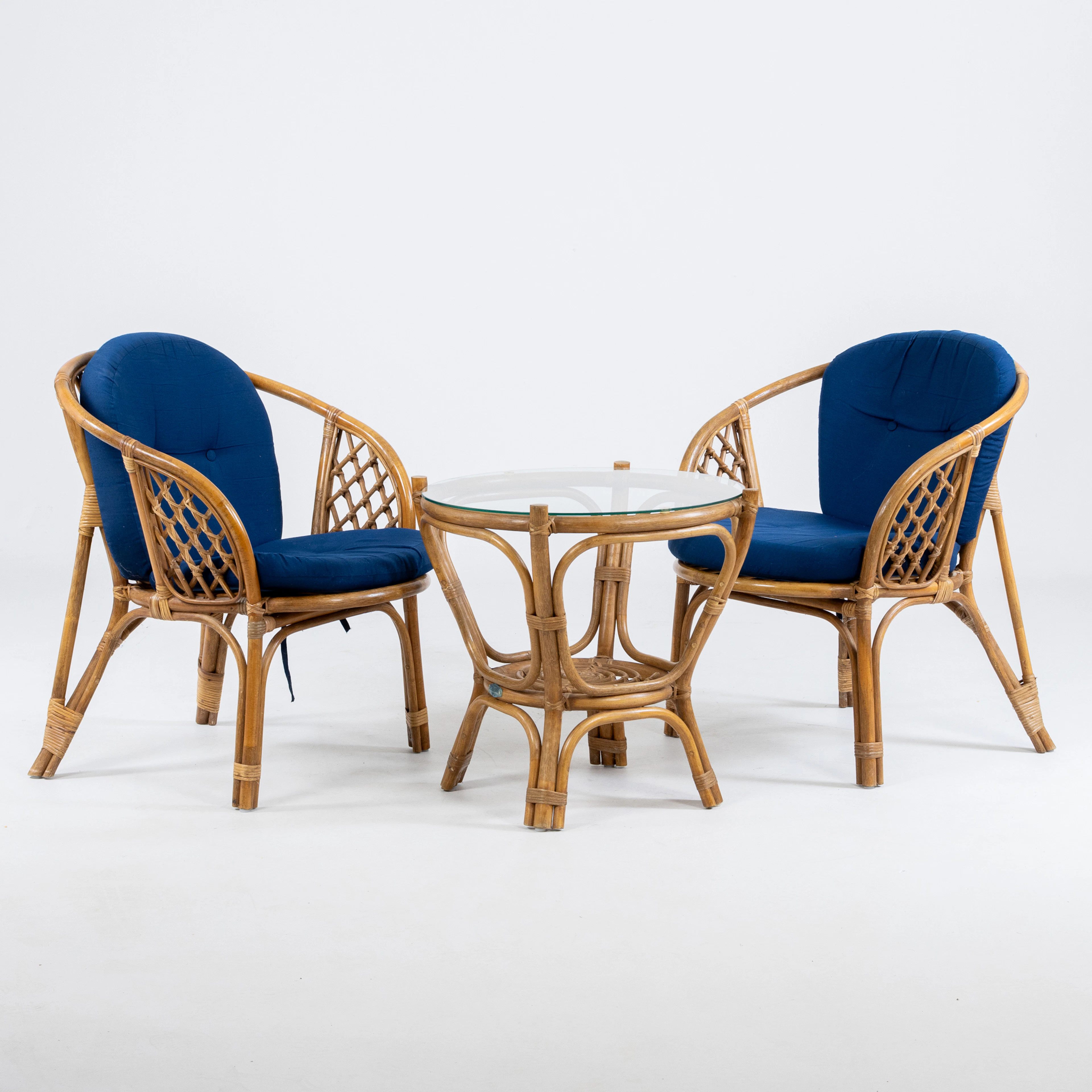 MUEBLES DE JARDÍN, 3 piezas, bambú, Brafab, siglos XX/2000