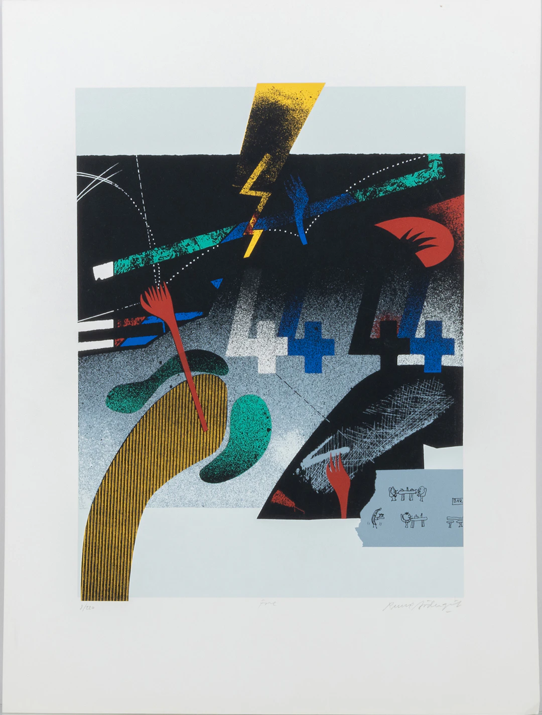 RUNE SÖDERQVIST (1935-2014), litografía a color, firmada y numerada 8/220