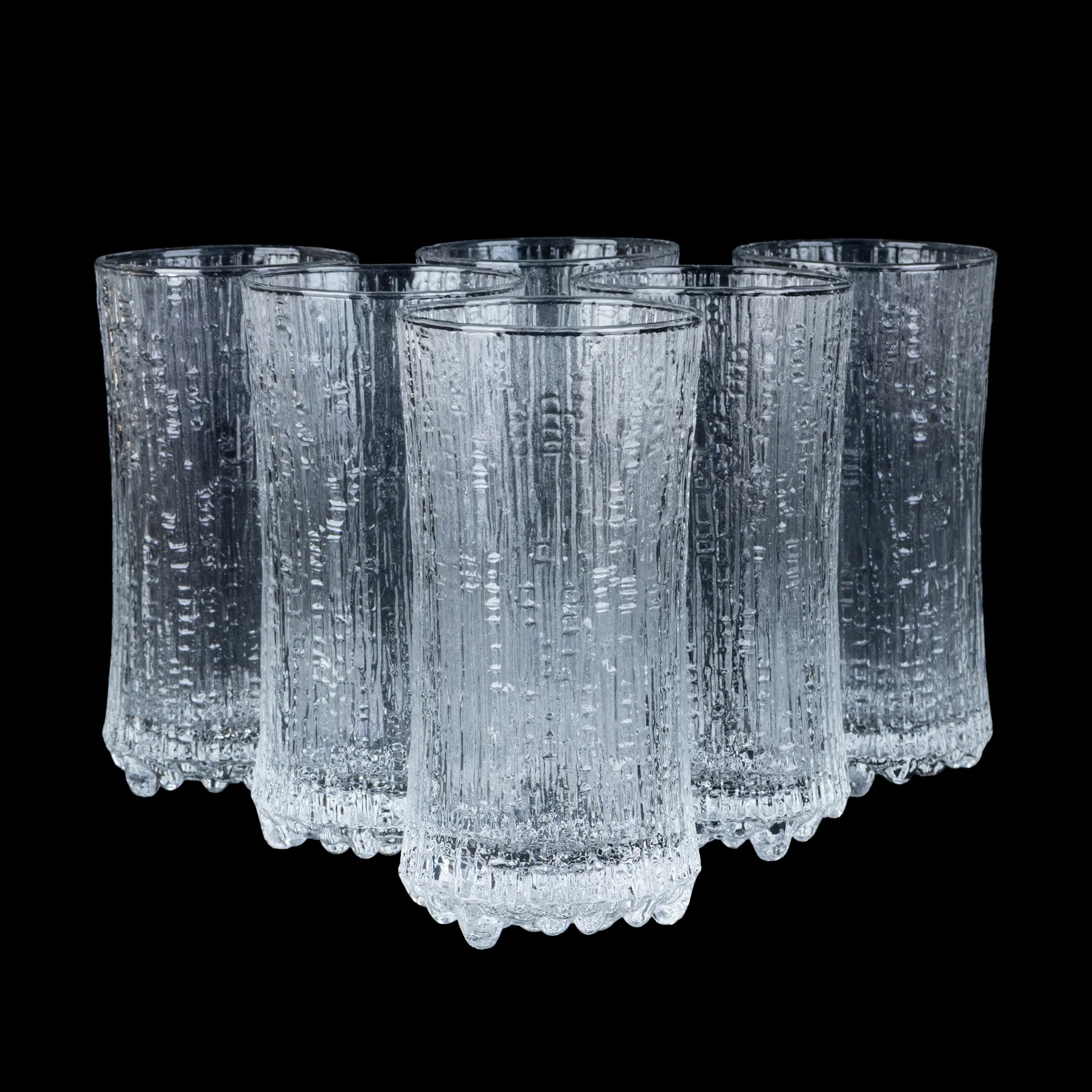 TAPIO WIRKKALA, 6 champagne glasses, "Ultima Thule", Iittala, Finland