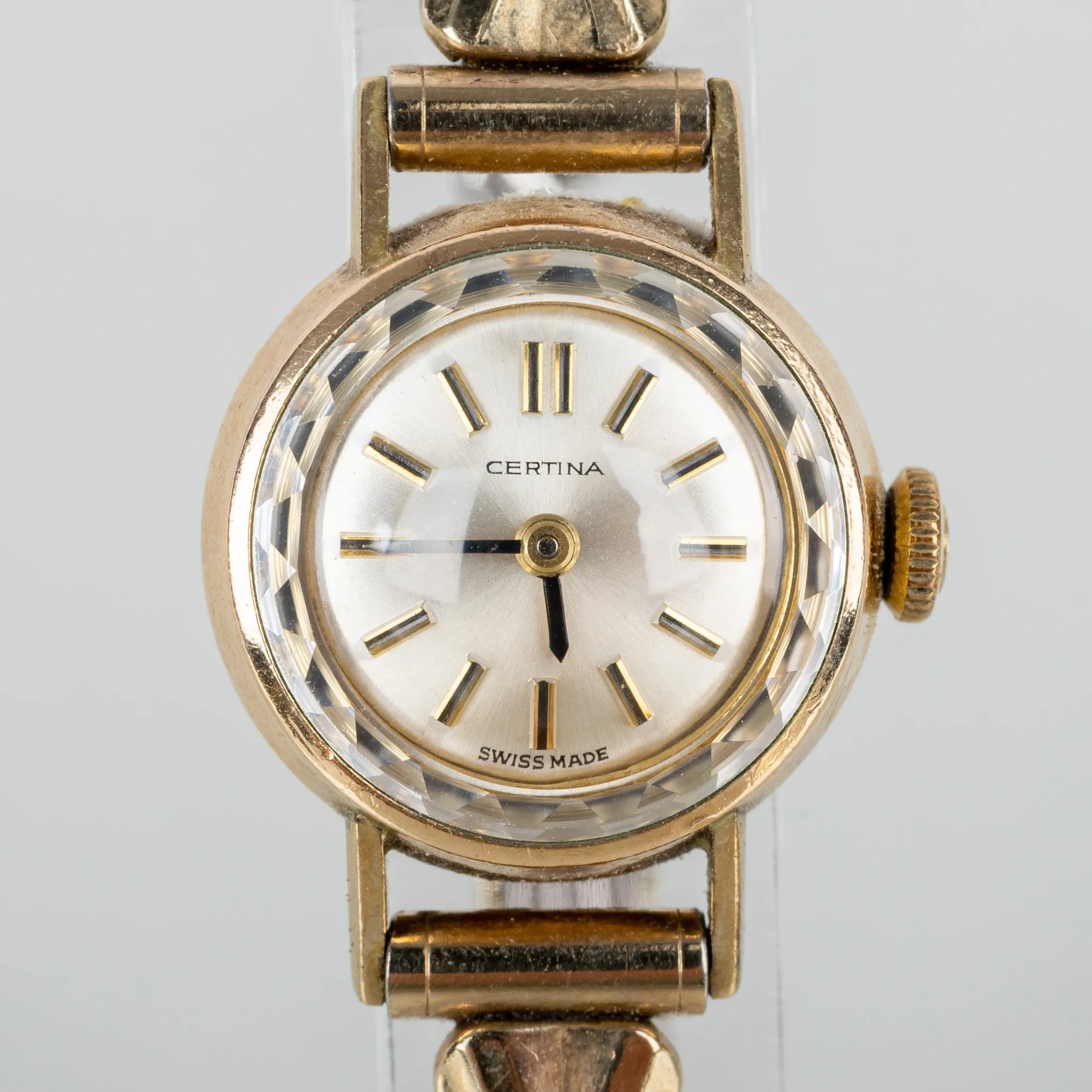 CERTINA, reloj de pulsera femenino, oro sobre acero, segunda mitad del siglo XX