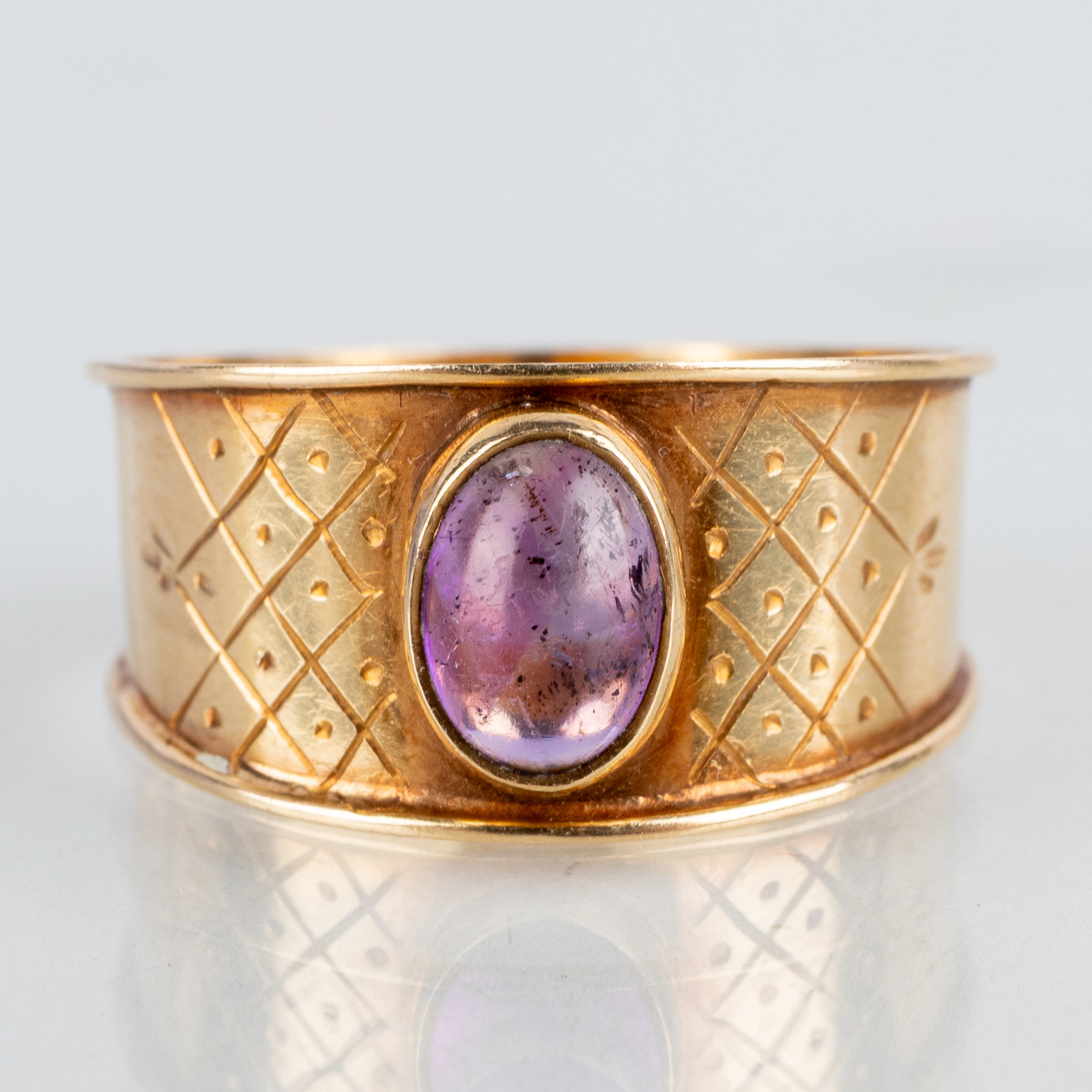 ANELLO, oro 18 carati e ametista, Bengt Hallberg, Köping