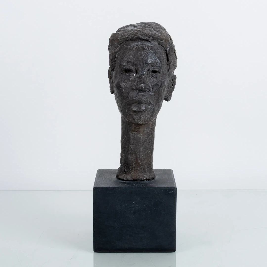 MAGNUS RINGBORG, una scultura, gesso dipinto, monogramma firmato
