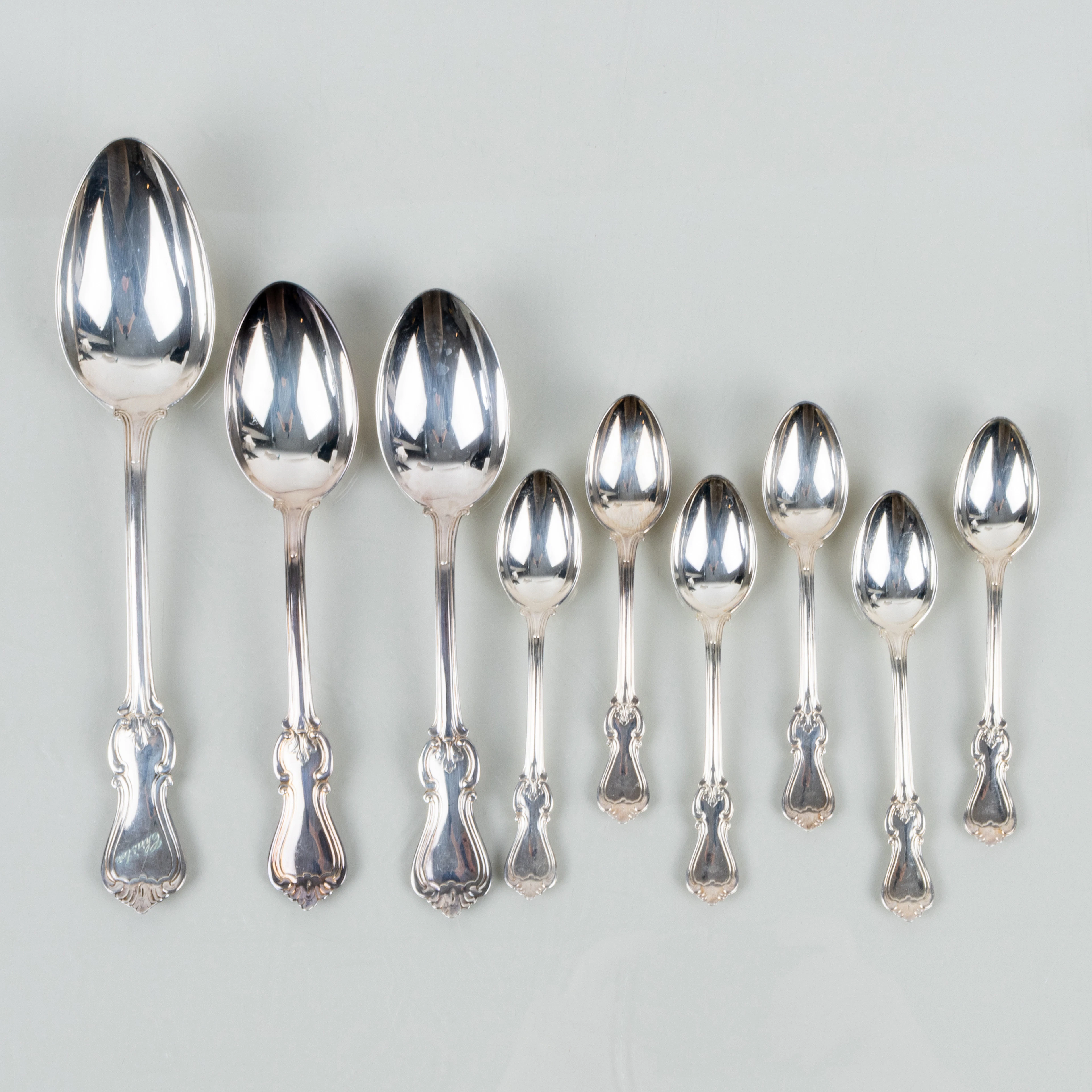 CUTLERY, 9 pieces, silver, GAB Stockholm blue 1958, tot weight approx. 265 g