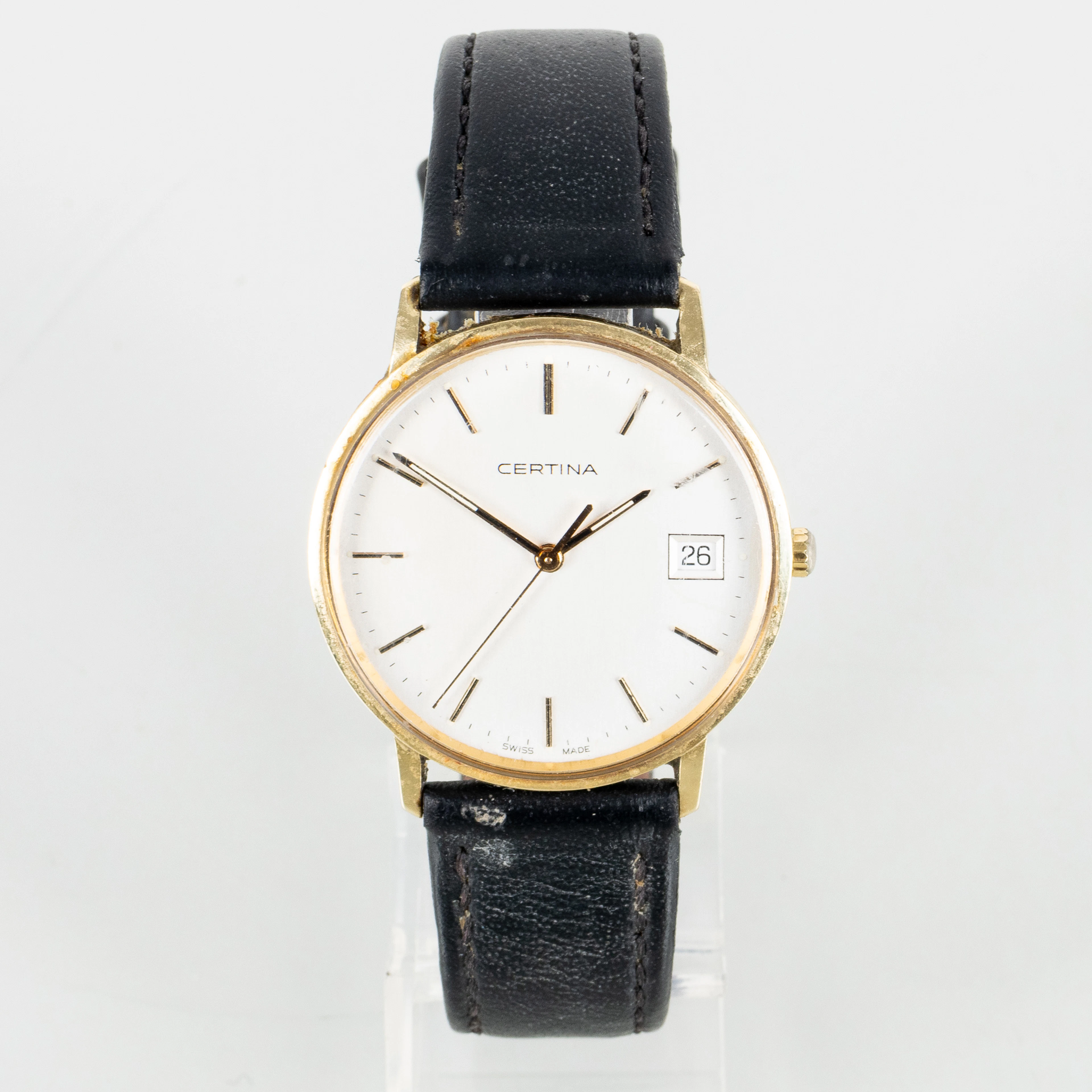 OROLOGIO DA POLSO DA UOMO, oro 14 carati, Certina, seconda metà del 20° secolo