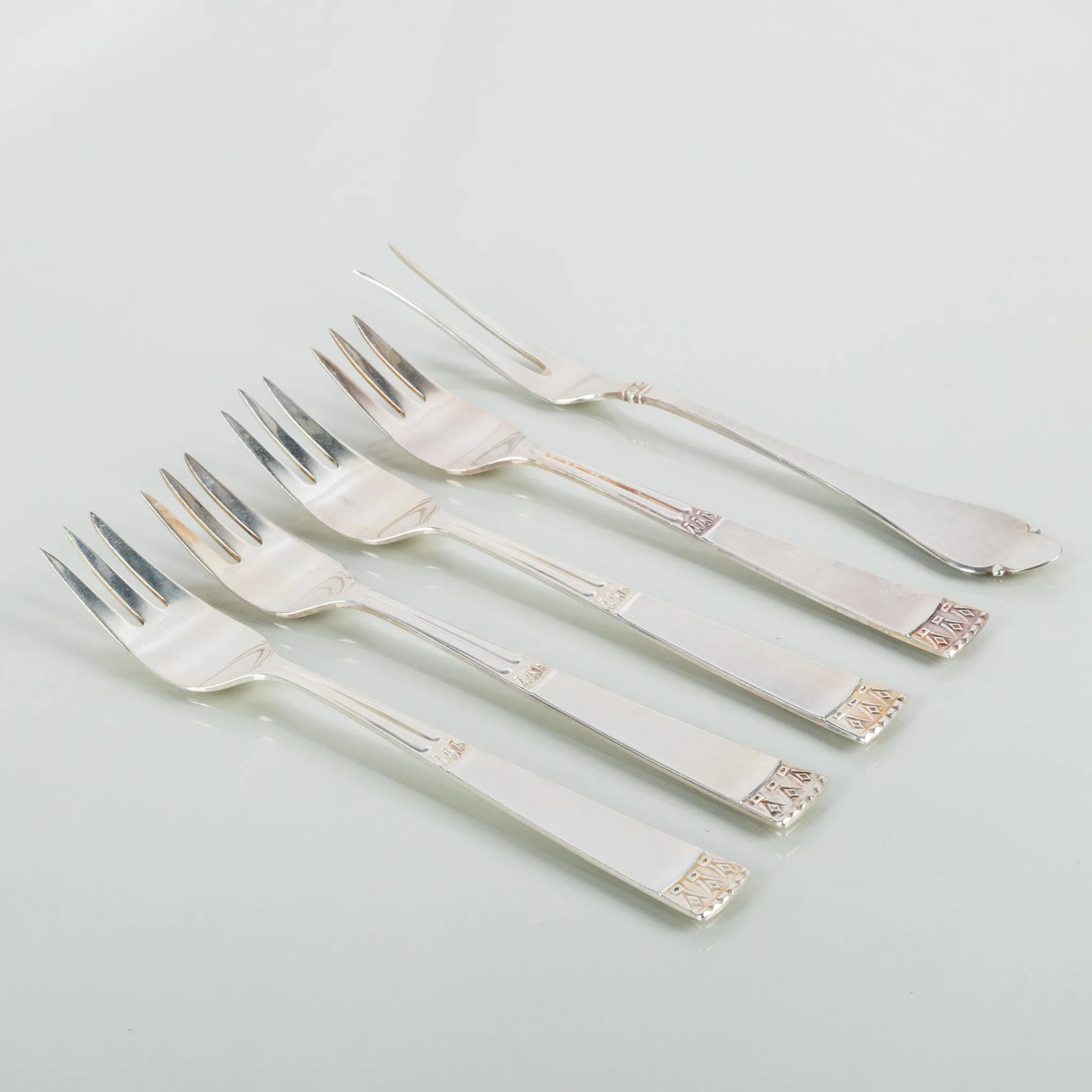 FORCHETTE, 5 pezzi, argento, Gewe 1990