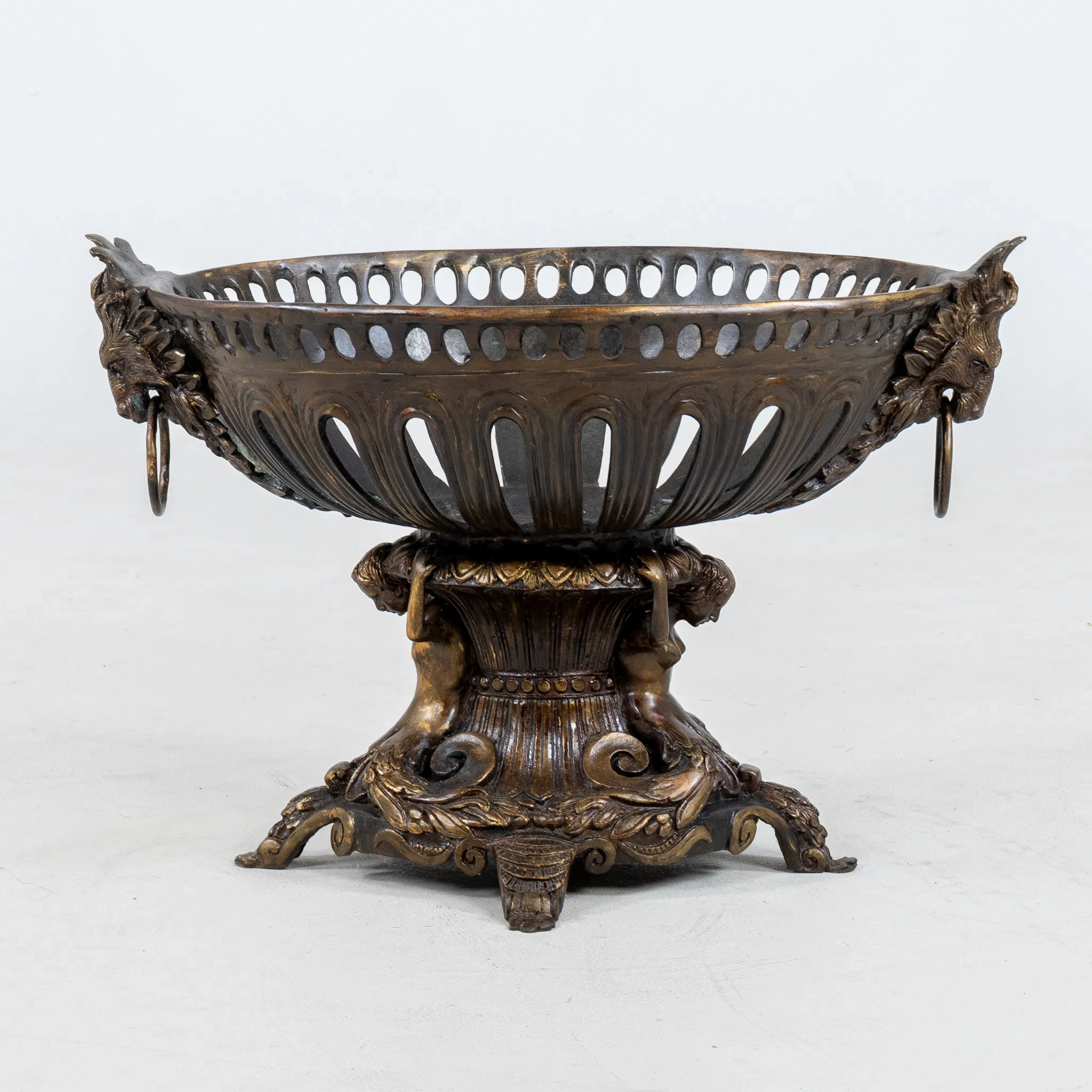 JARDINIUM, bronzed metal, Renaissance style, 1900s, larger moell