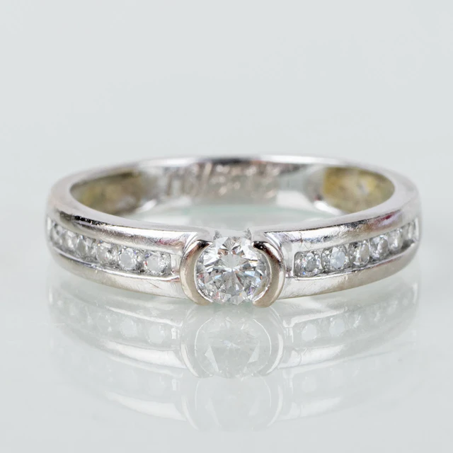 RING, 18k white gold, with diamonds, 2015